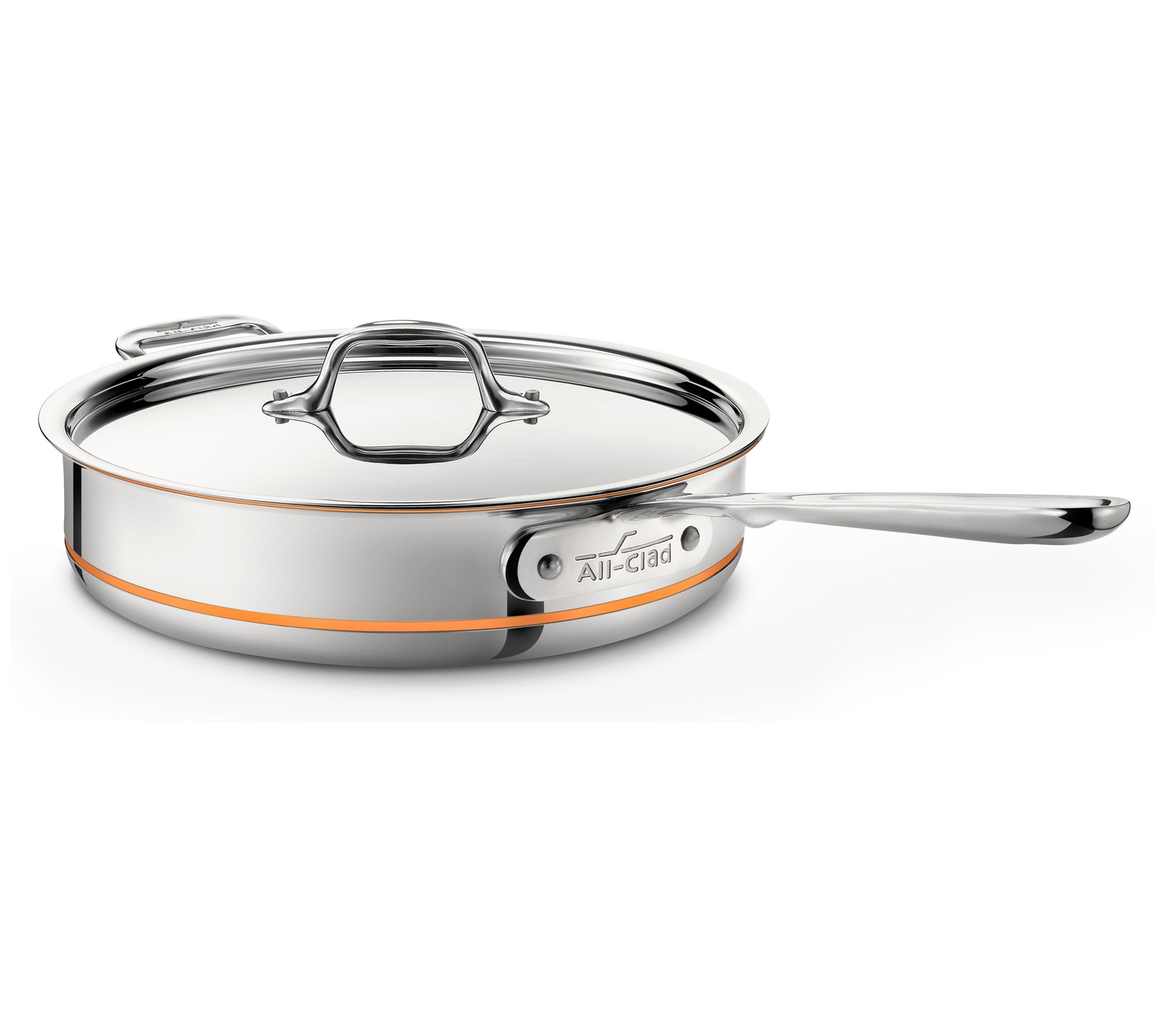 KitchenAid 3-Ply Base Brushed Stainless Steel Deep Saute Pan with Helper Handle and Lid, 4.5 Quart