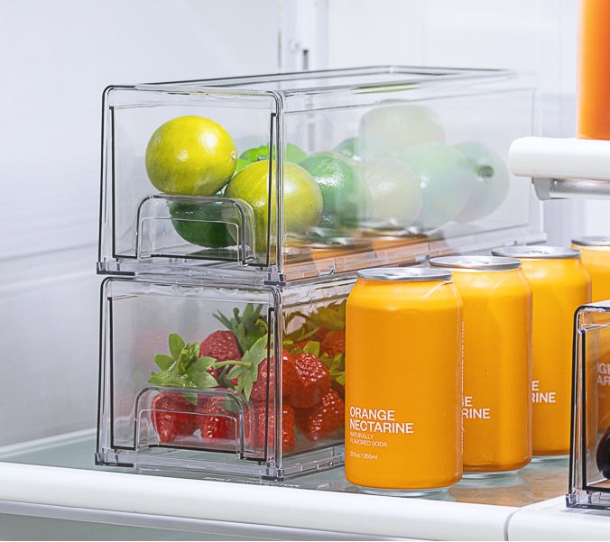 Sorbus Clear Small Stackable Pull Out Drawers - QVC.com