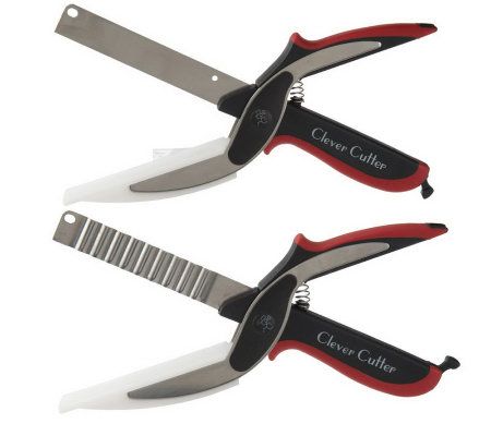 Clever Cutter Straight Blade & Wavy Blade Chopping Knives 