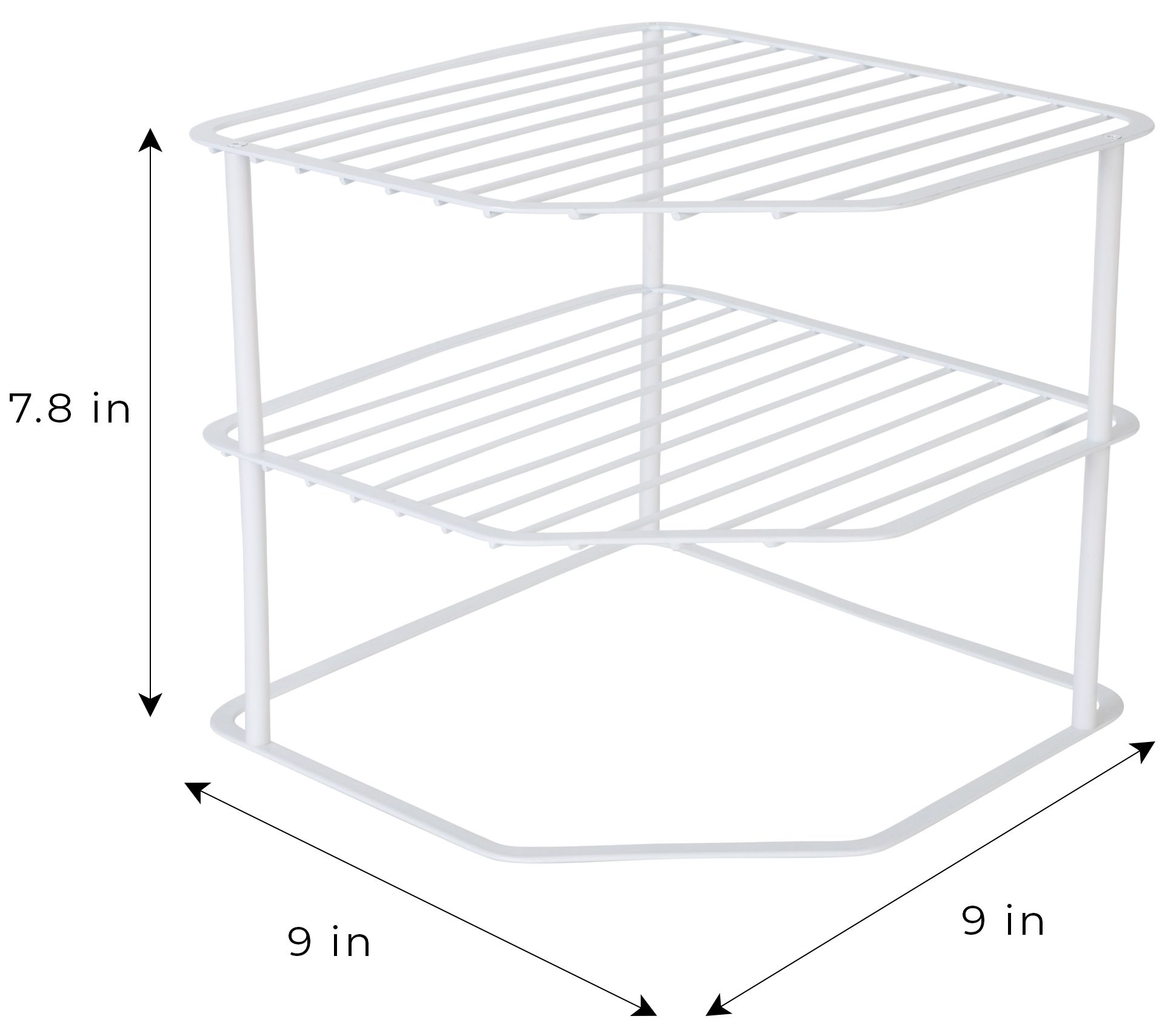 Smart Design 3Tier 9 x 7.75 inch Kitchen Corner Shelf Rack