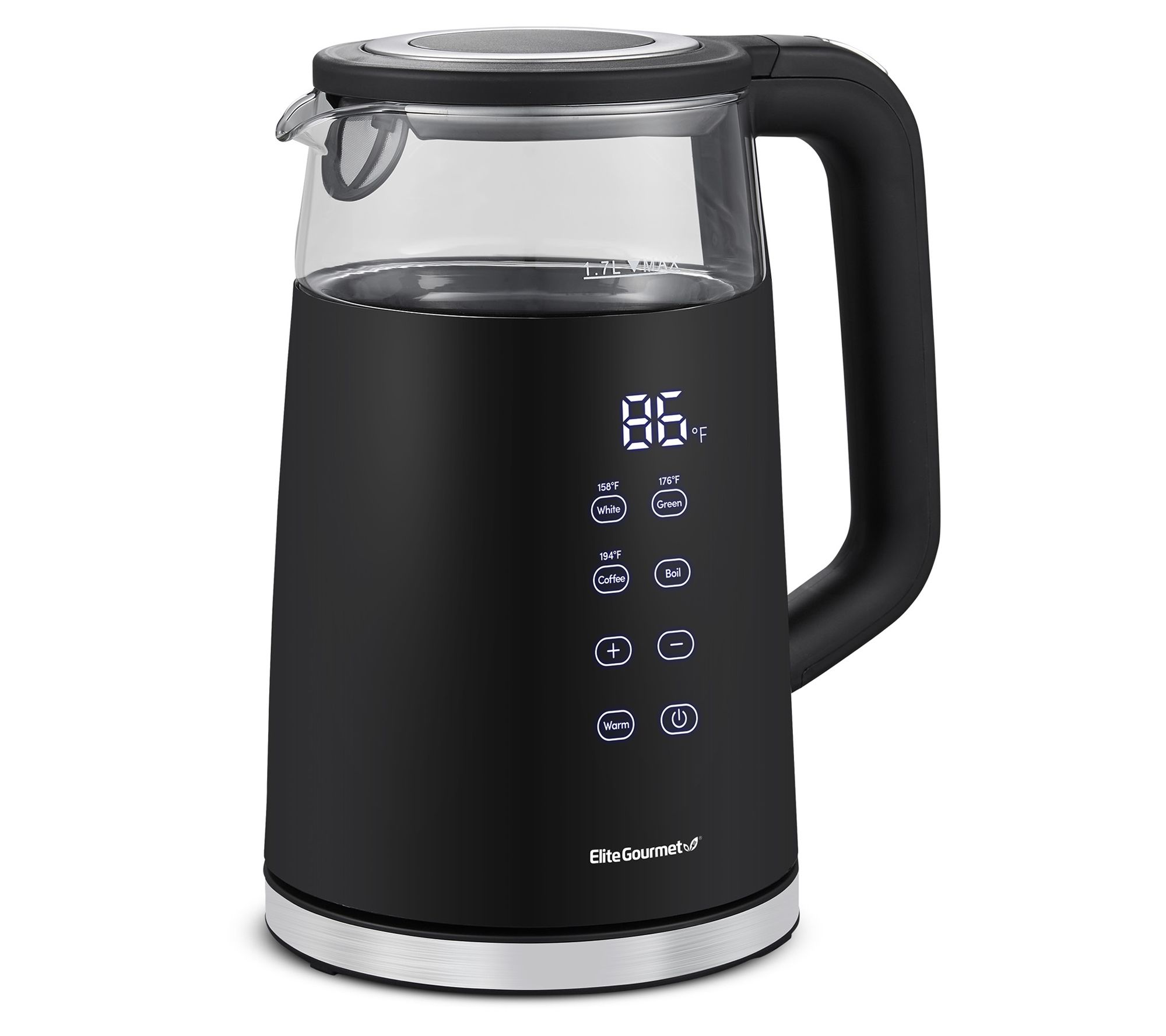 Elite Gourmet 1.7L Double Wall Cool Touch Electric Tea Kettle 