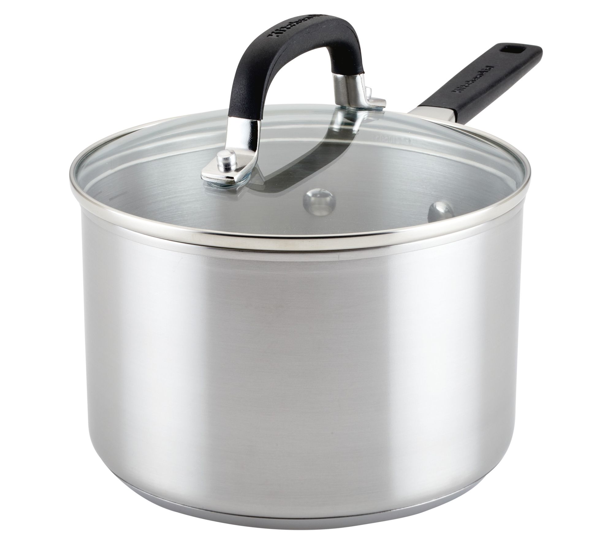 KitchenAid Stainless Steel Induction Saucepan with Lid, 3qt
