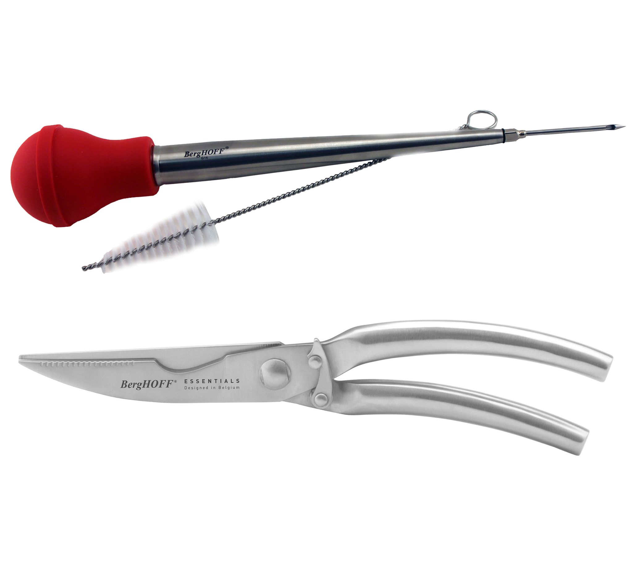 BergHOFF 3Pc Poultry Tool Set, Baster, Injector& Shears