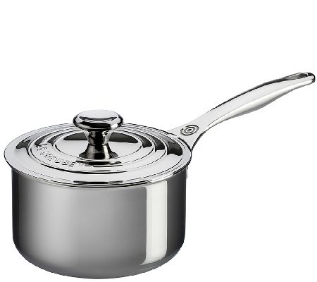 Le Creuset Stainless Steel 3-qt Saucepan with L id