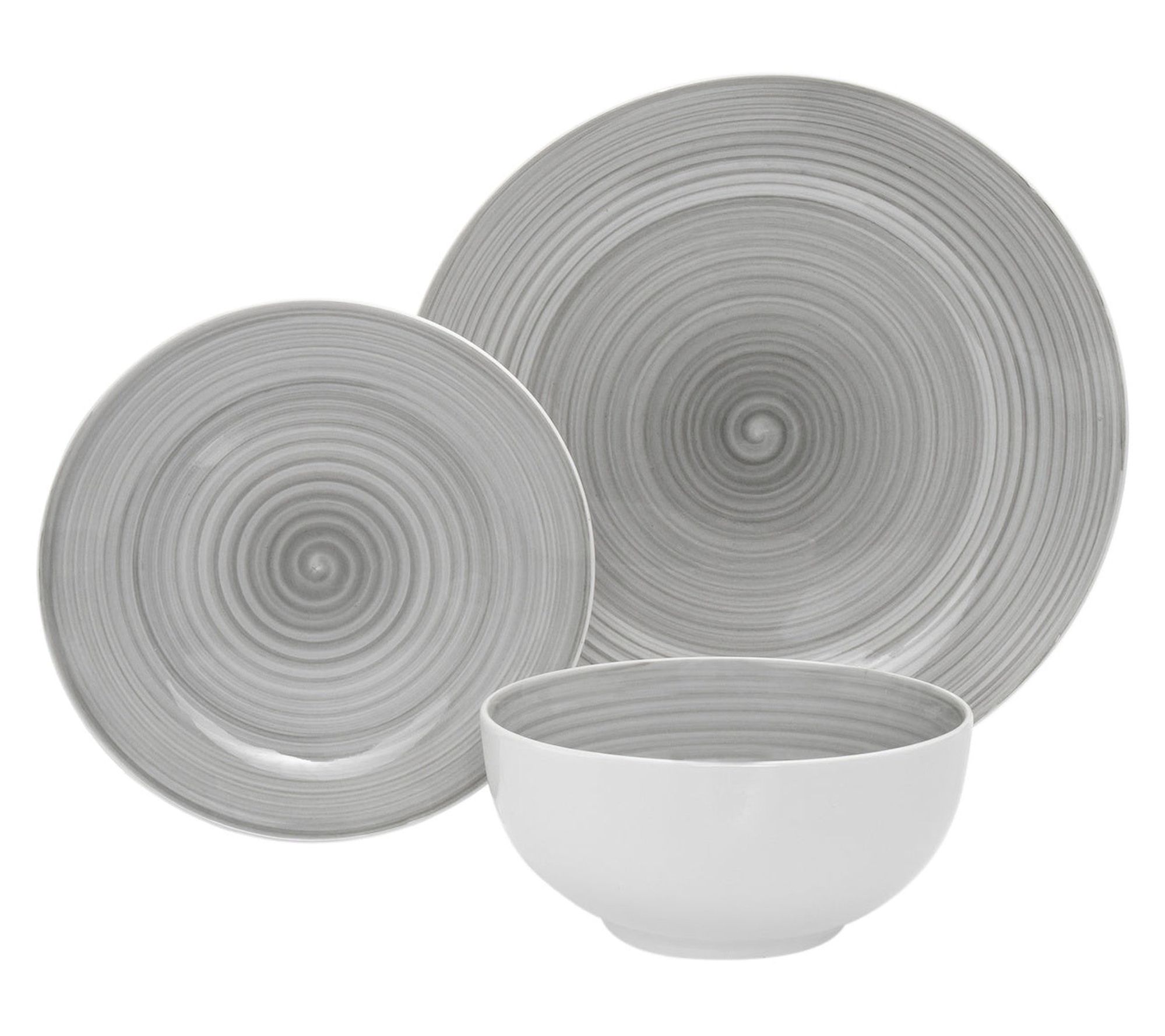 Godinger Spiral Porcelain 12-Piece Dinnerware Set