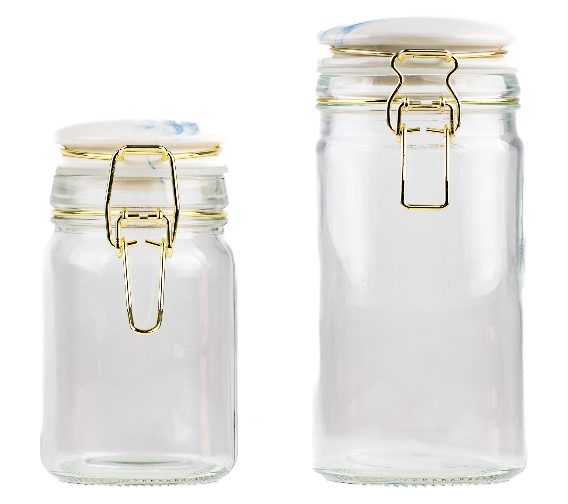 10 Strawberry Street Carrara Glass Canister, set of 2