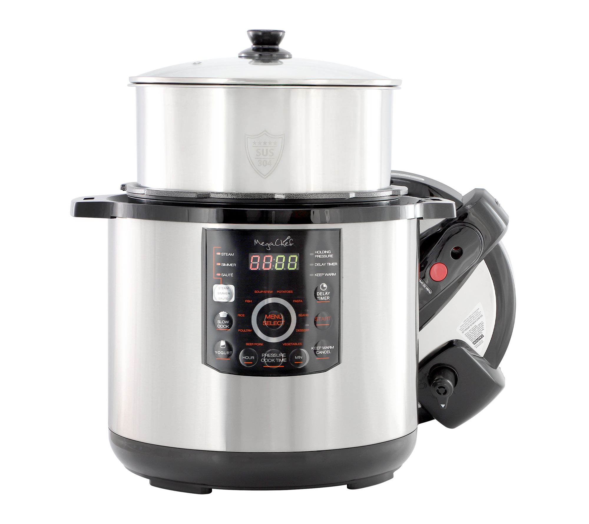 Megachef 12 Quart Steel Digital Pressure Cooker