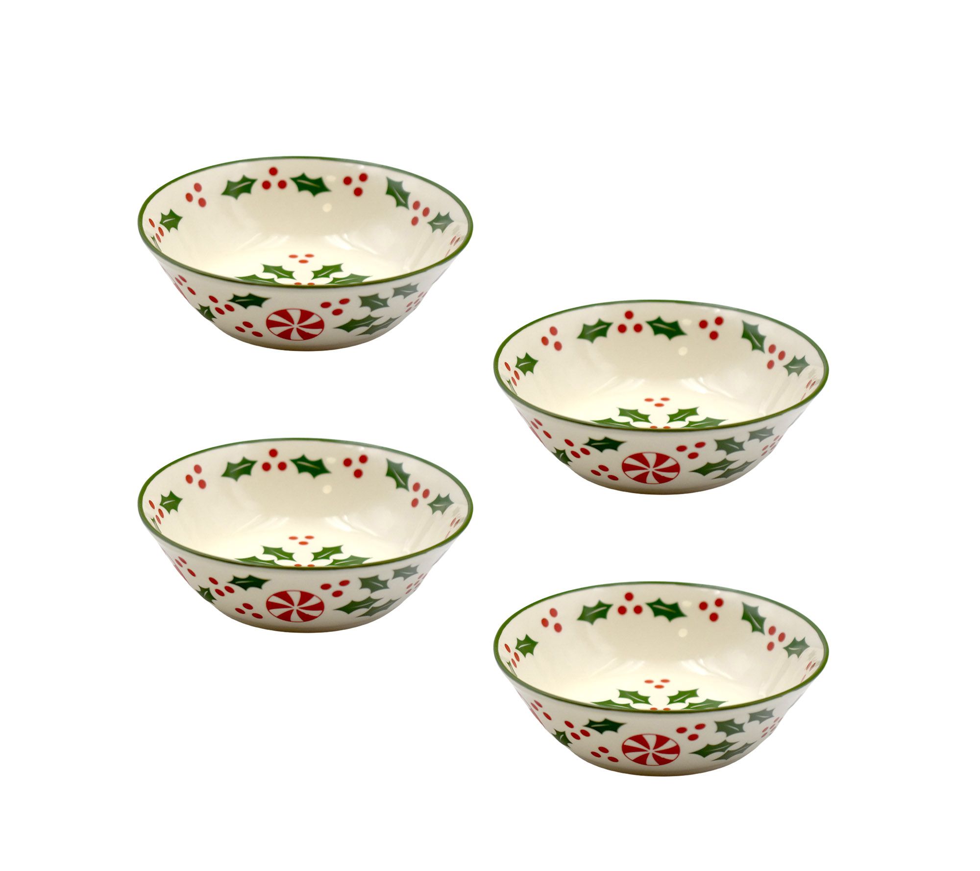 "As Is" Temp-tations Seasonal Set of (4) 8-oz Dip Bowls