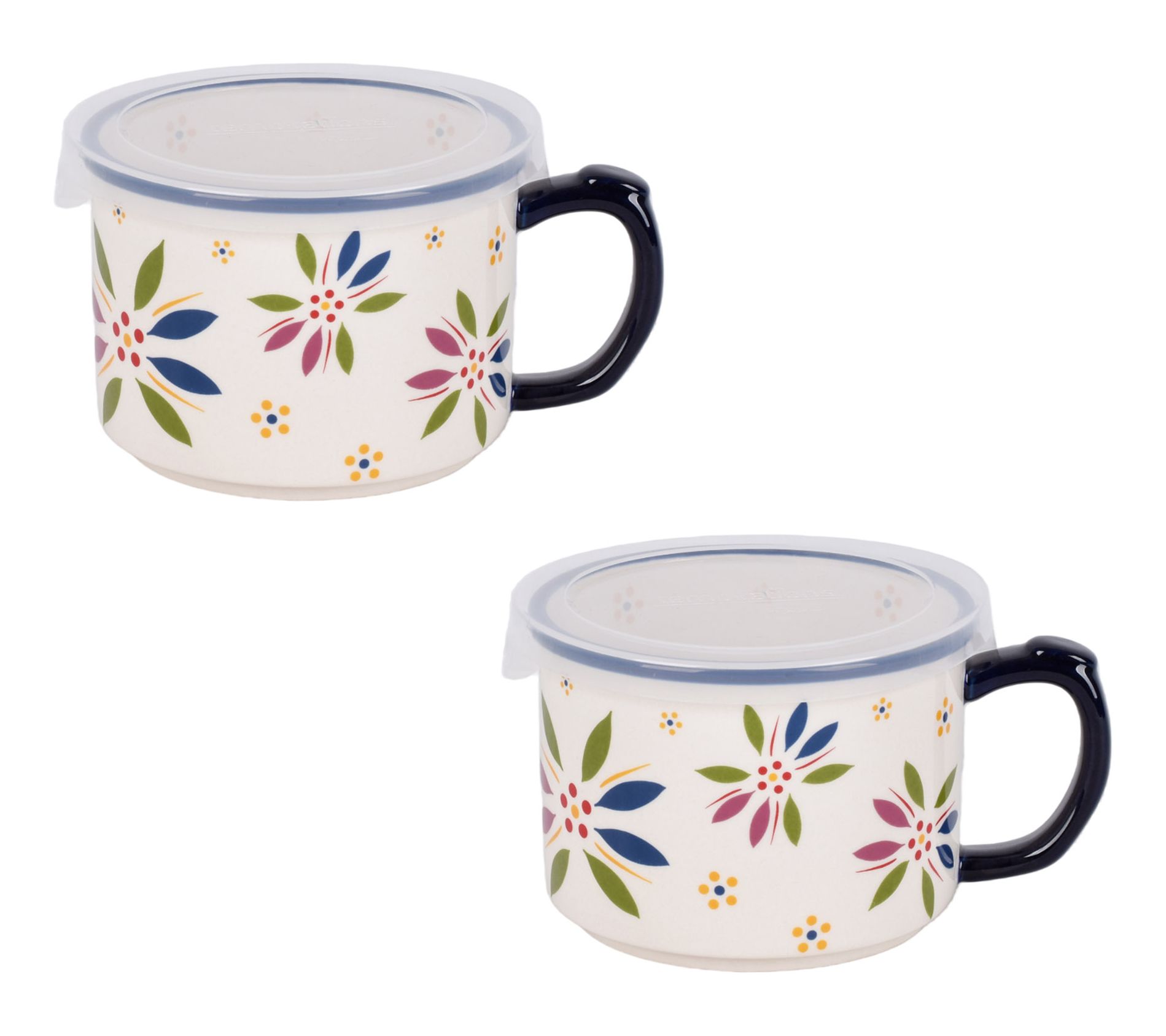 "As Is" Temp-tations Set of (2) 16-oz Seal the Meal Mugs