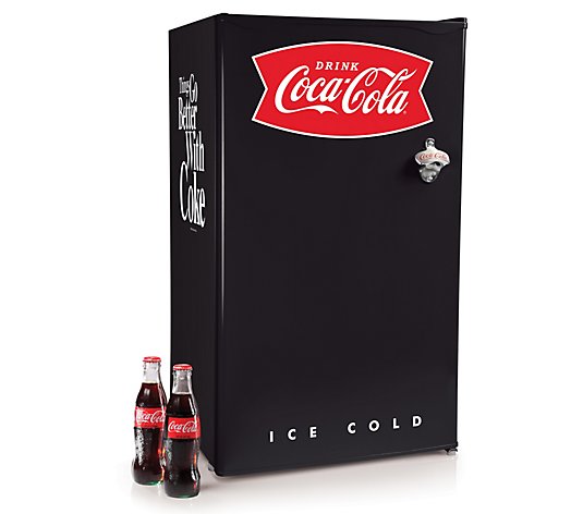 Nostalgia 3.2 Cu Ft Black Coca-Cola MiniRefrigerator