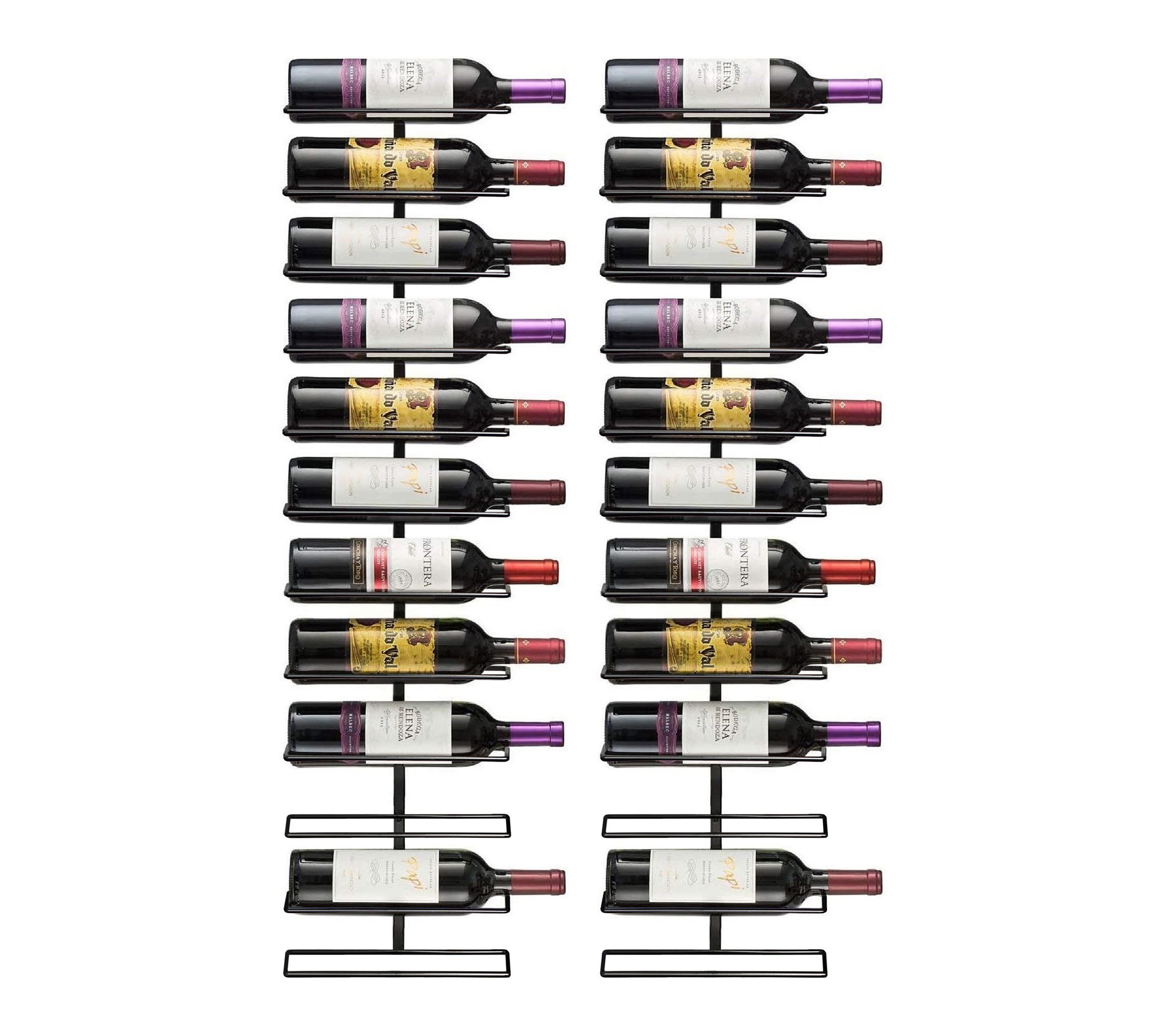 Sorbus Black Metal Wine Rack Bottle Holder