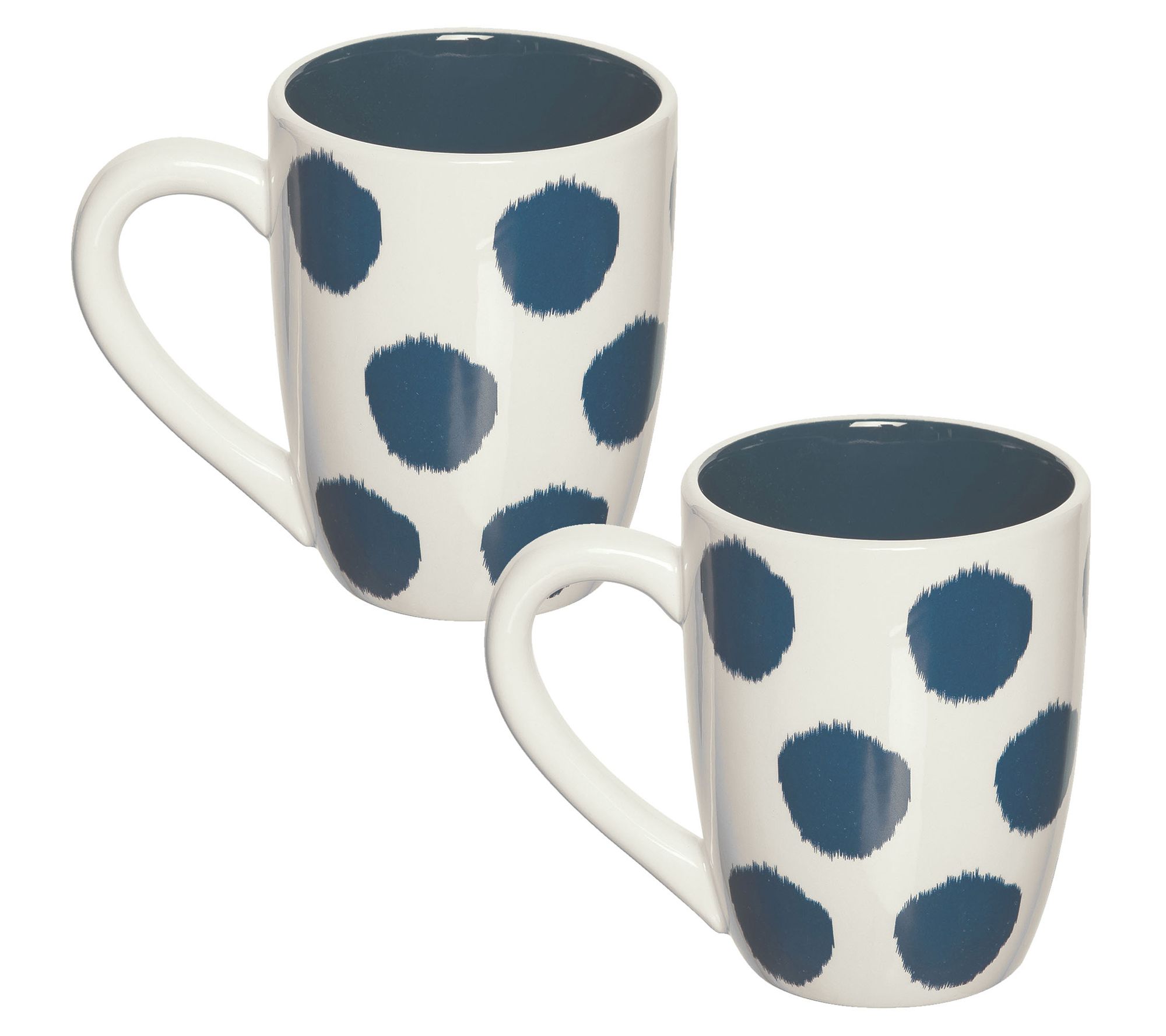 Carol & Frank Set of 2 30oz Dot Christmas Mugs