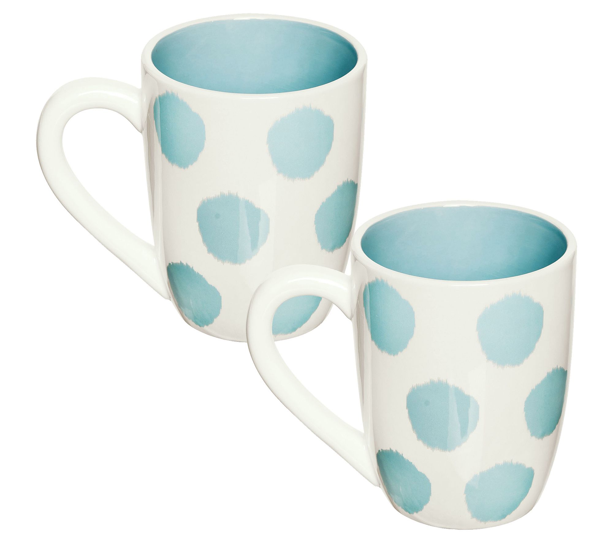 Carol & Frank Set of 2 30oz Dot Christmas Mugs