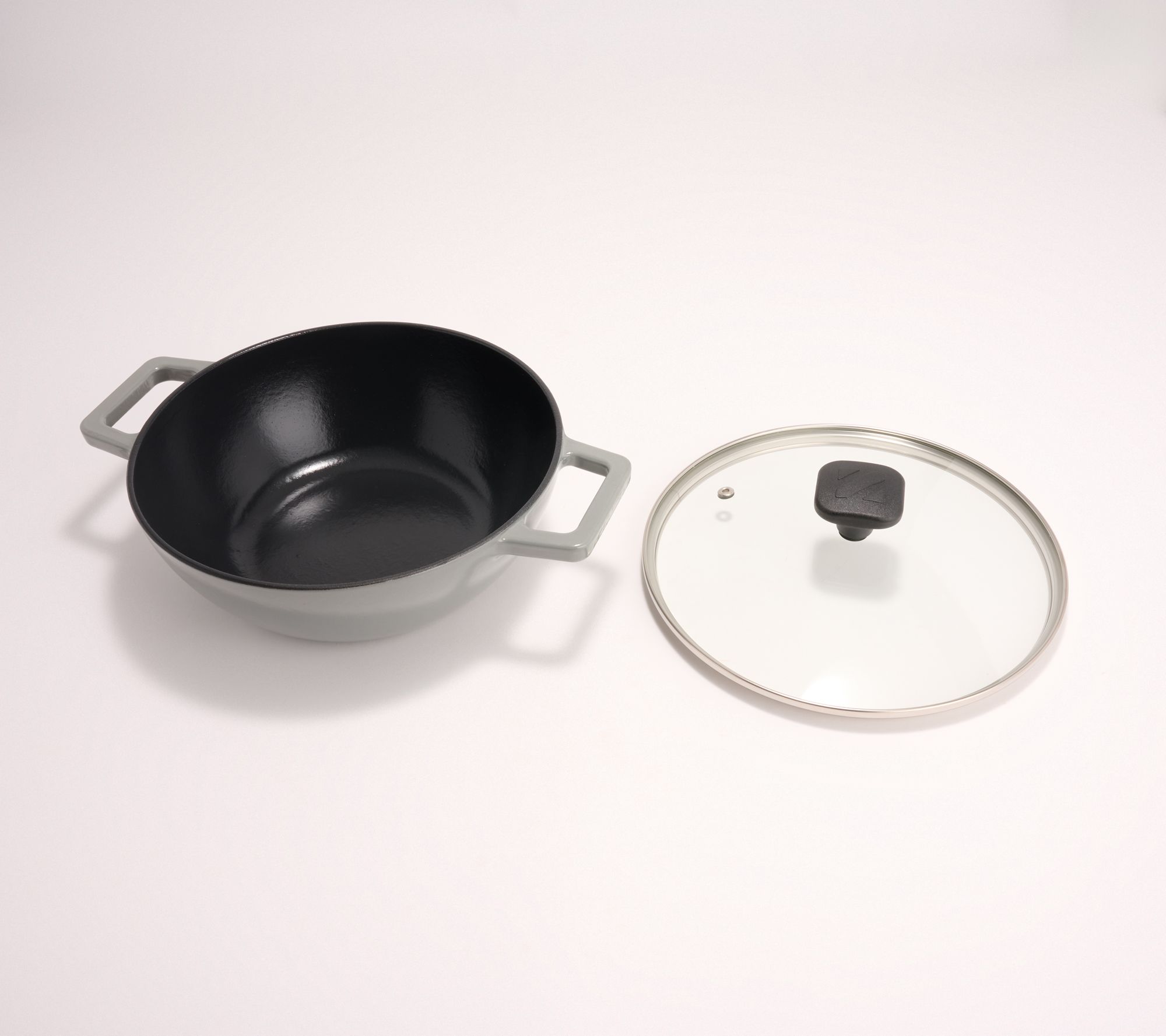 Zakarian by Dash 9" Cast Iron Wok with Glass Lid