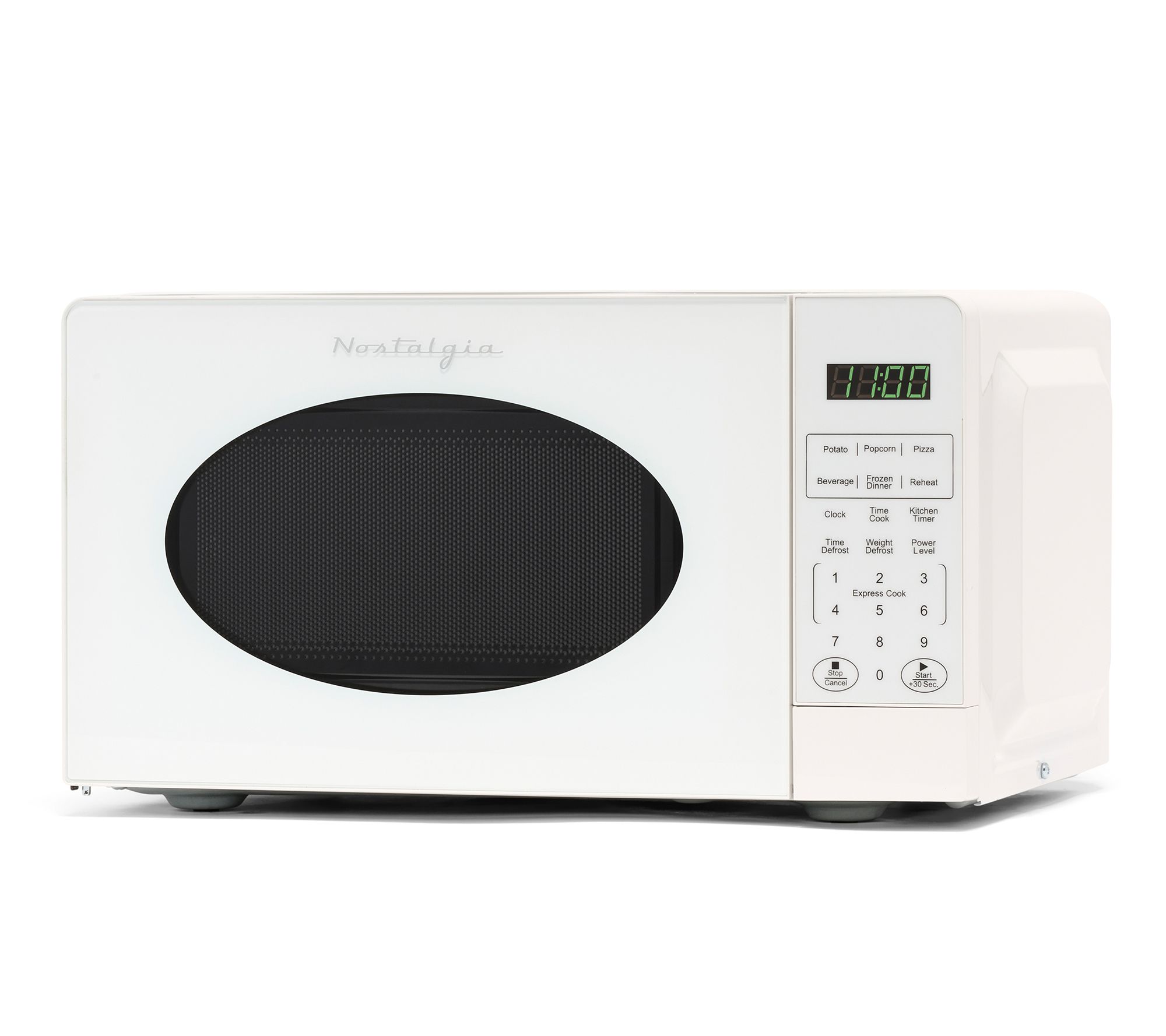 Nostalgia Retro 0.7 Cu Ft. Countertop MicrowaveOven, White