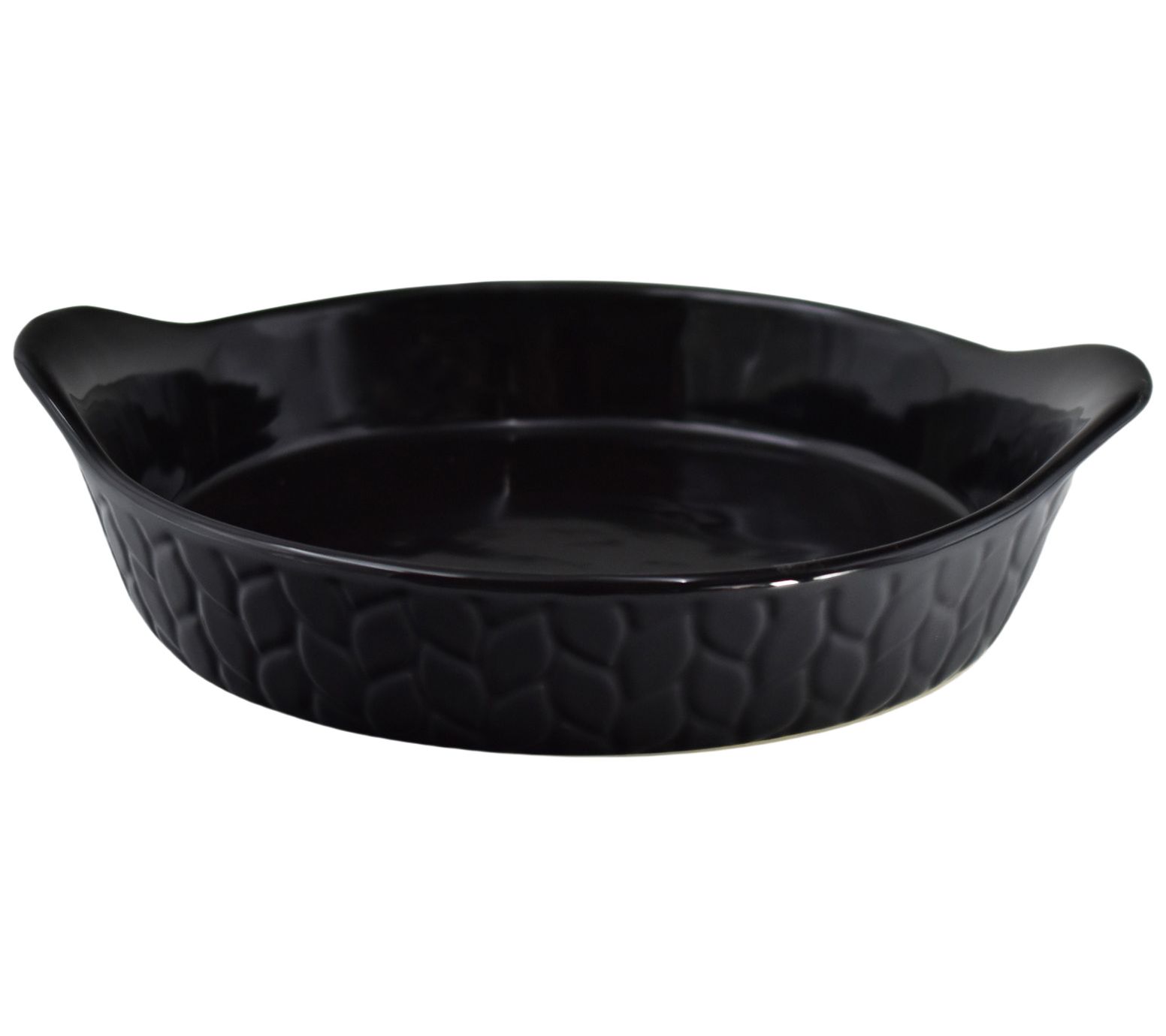 Temp-tations Carved Willow 10" Pie Plate with Handles