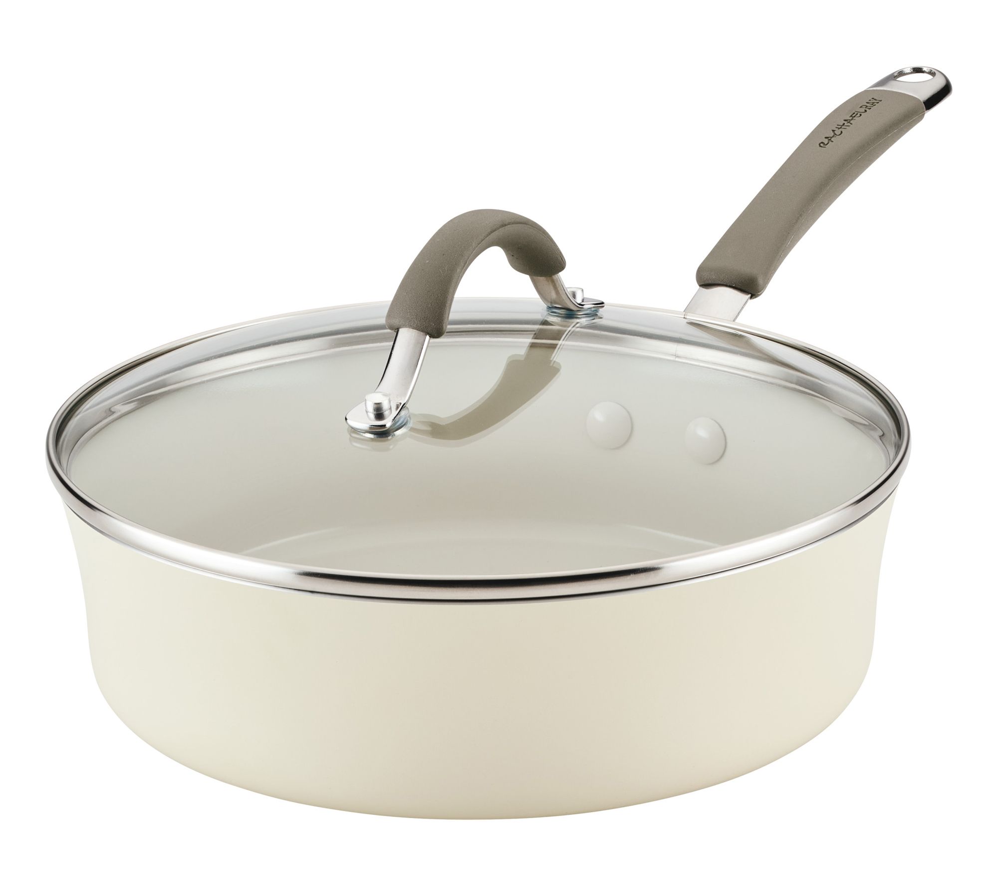 Rachael Ray Cucina Ceramic Nonstick Saute Pan with Lid 3-Quart