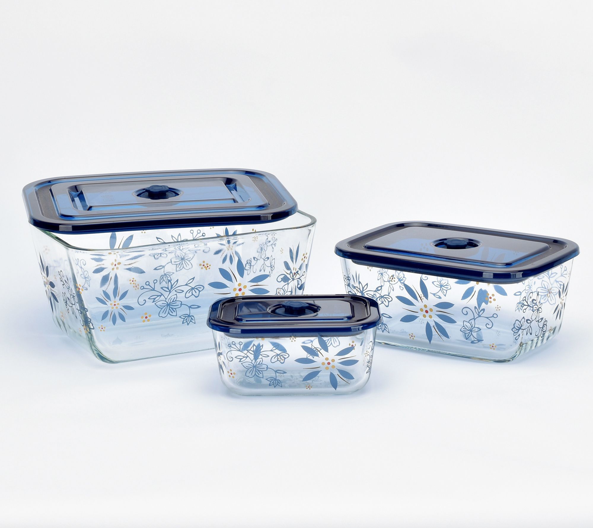 Martha Stewart Collection Holiday 3-Pc. Nesting Food Storage