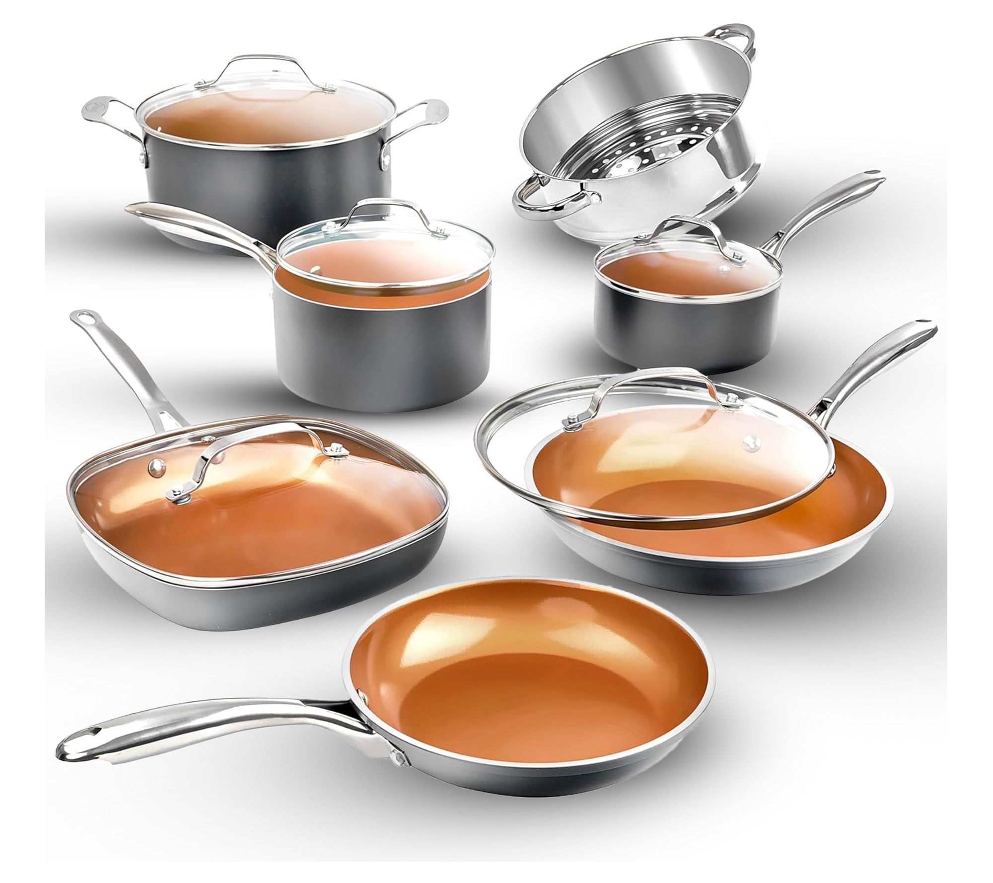 Gotham Steel Graphite 12 Piece Nonstick Ceramic Cookware Set