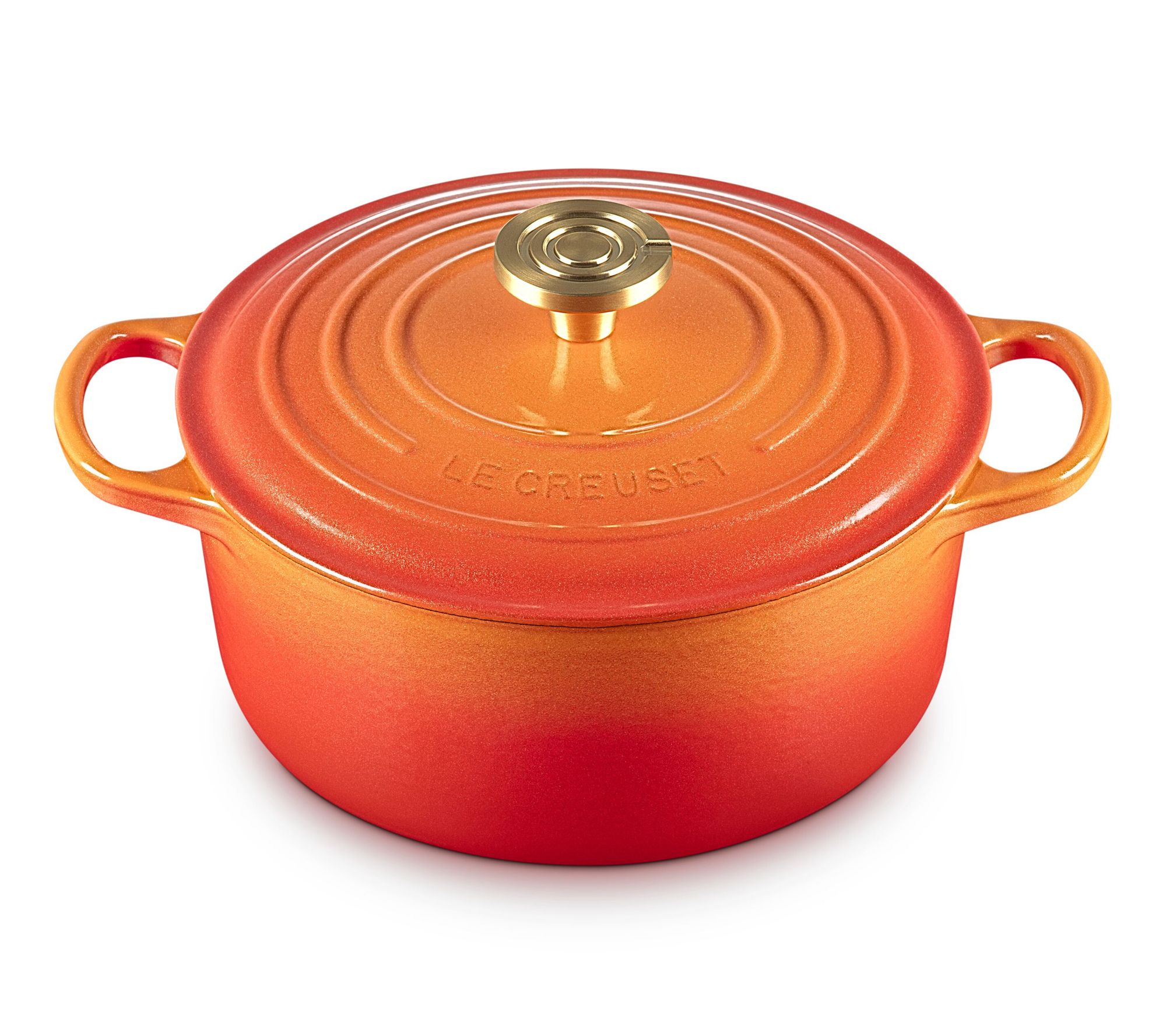  Le Creuset Flamme Doree 4.5 Quart Round Cast Iron Dutch Oven