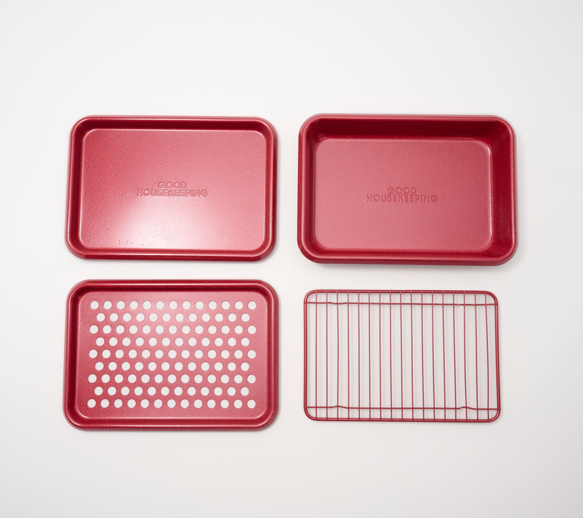 Good Housekeeping 4-Pc Mini Baking Sheet & Crisper Set