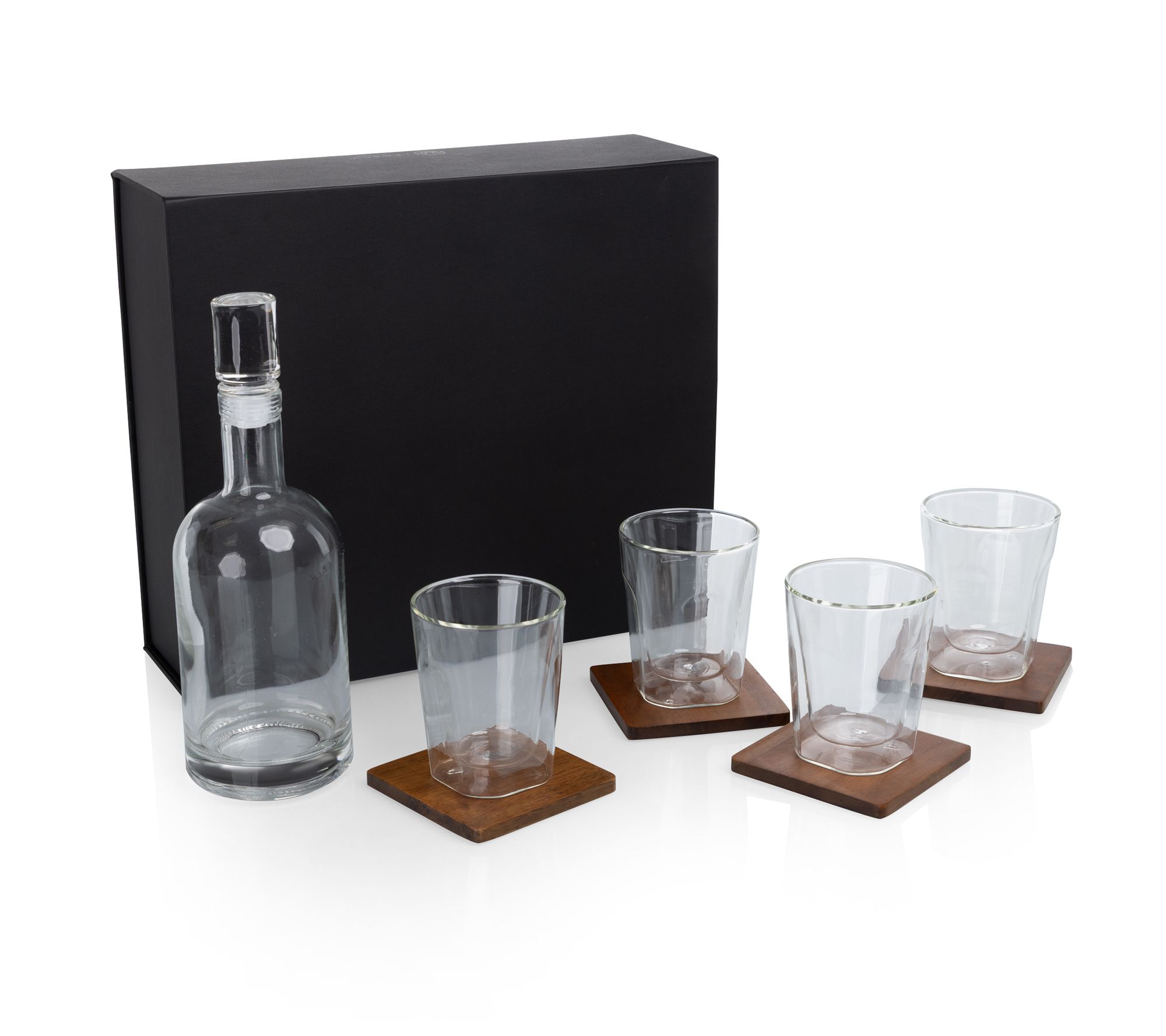 Legacy Whiskey Box with Decanter and 4 Lowballlasses