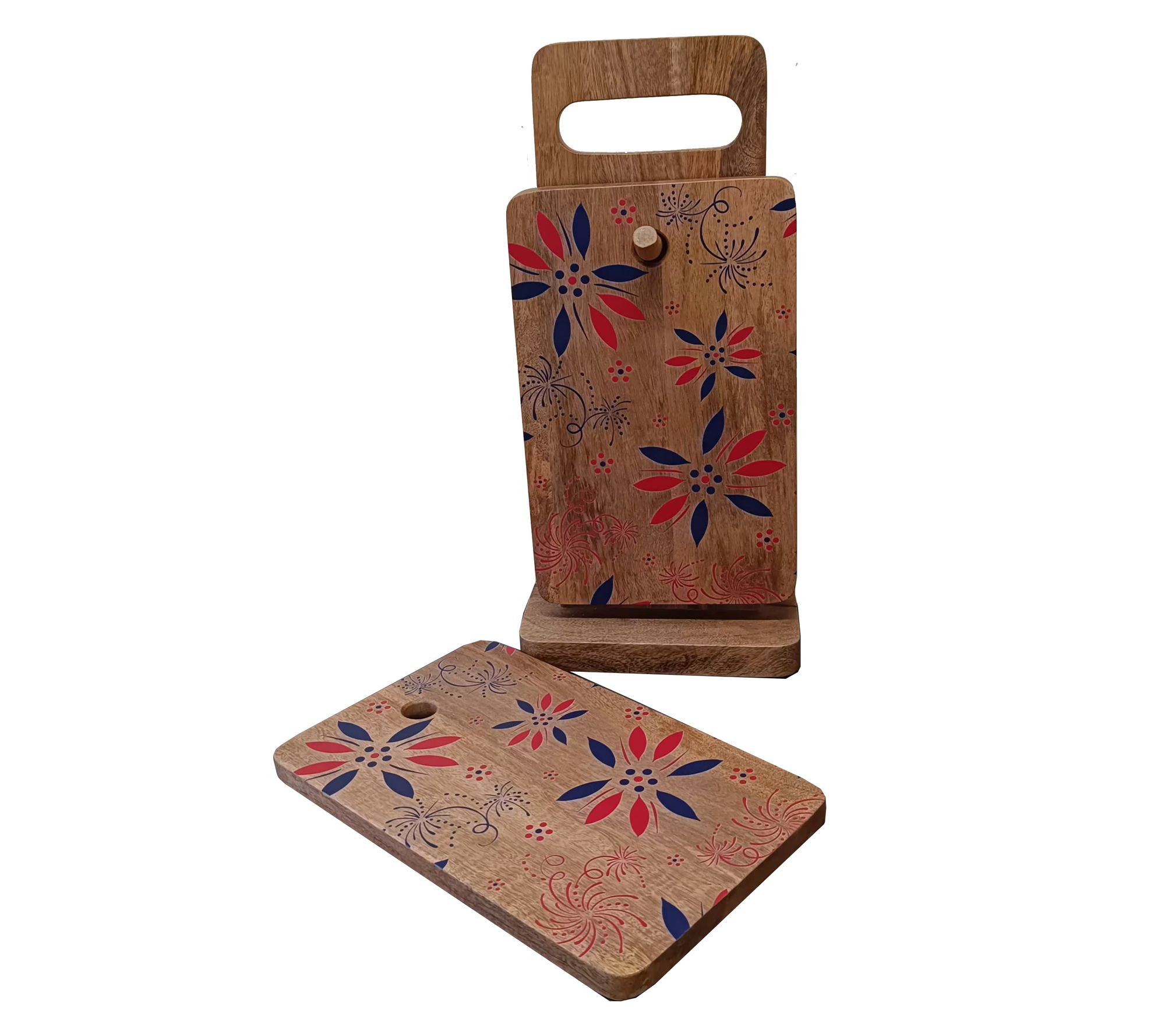 "As Is" Temp-tations Seasonal Wood Cutting Board Storage Stand