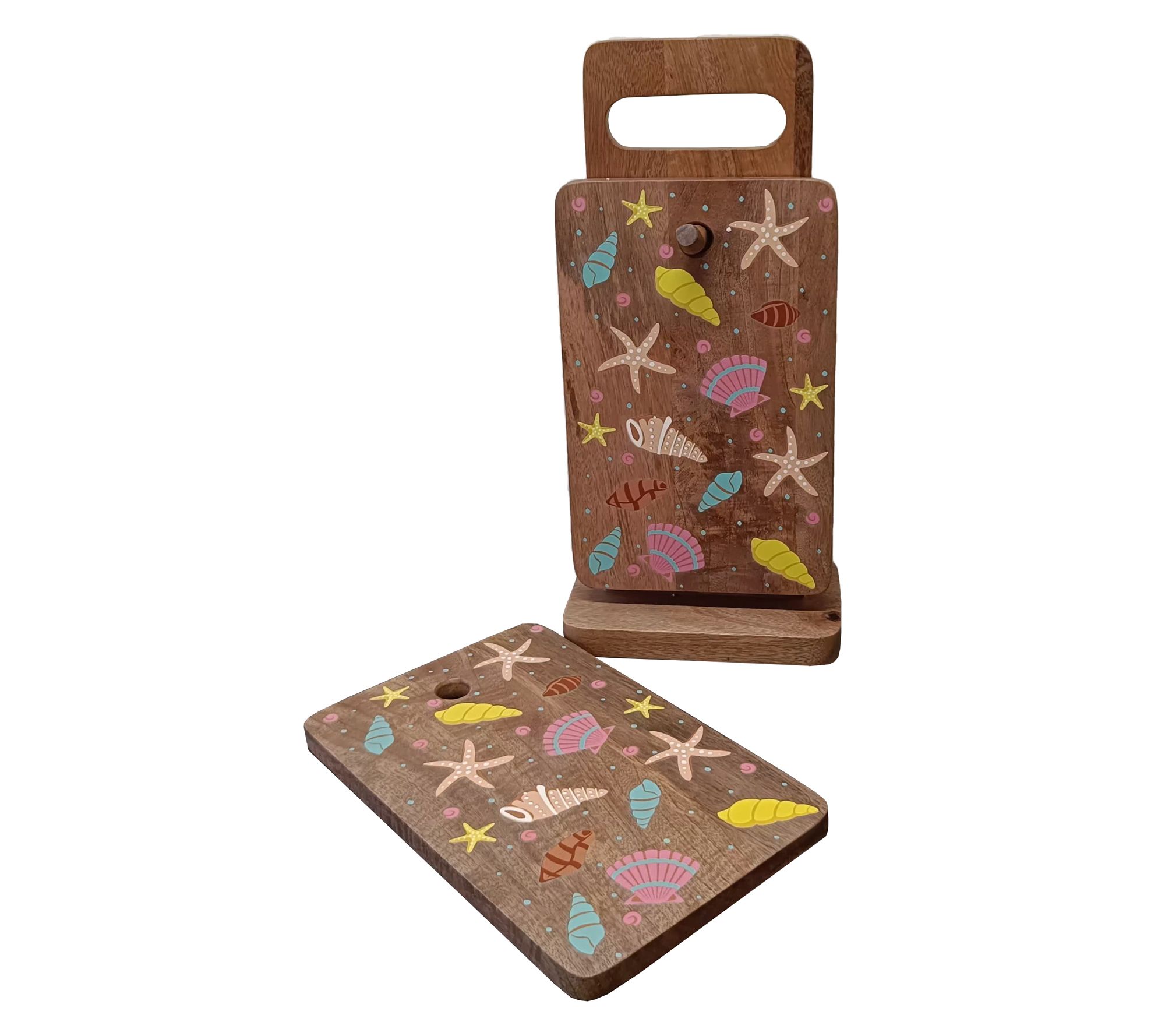 "As Is" Temp-tations Seasonal Wood Cutting Board Storage Stand