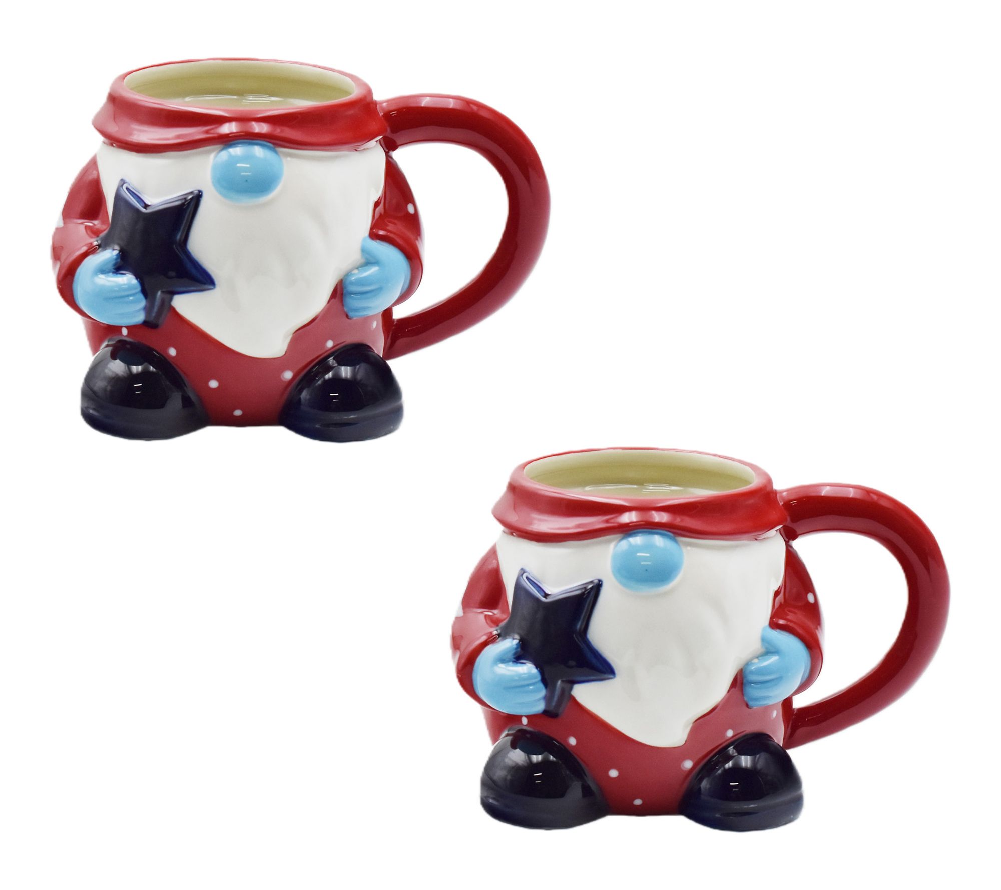 "As Is" Temp-tations Seasonal Set of (2) 18-oz Gnome Mugs
