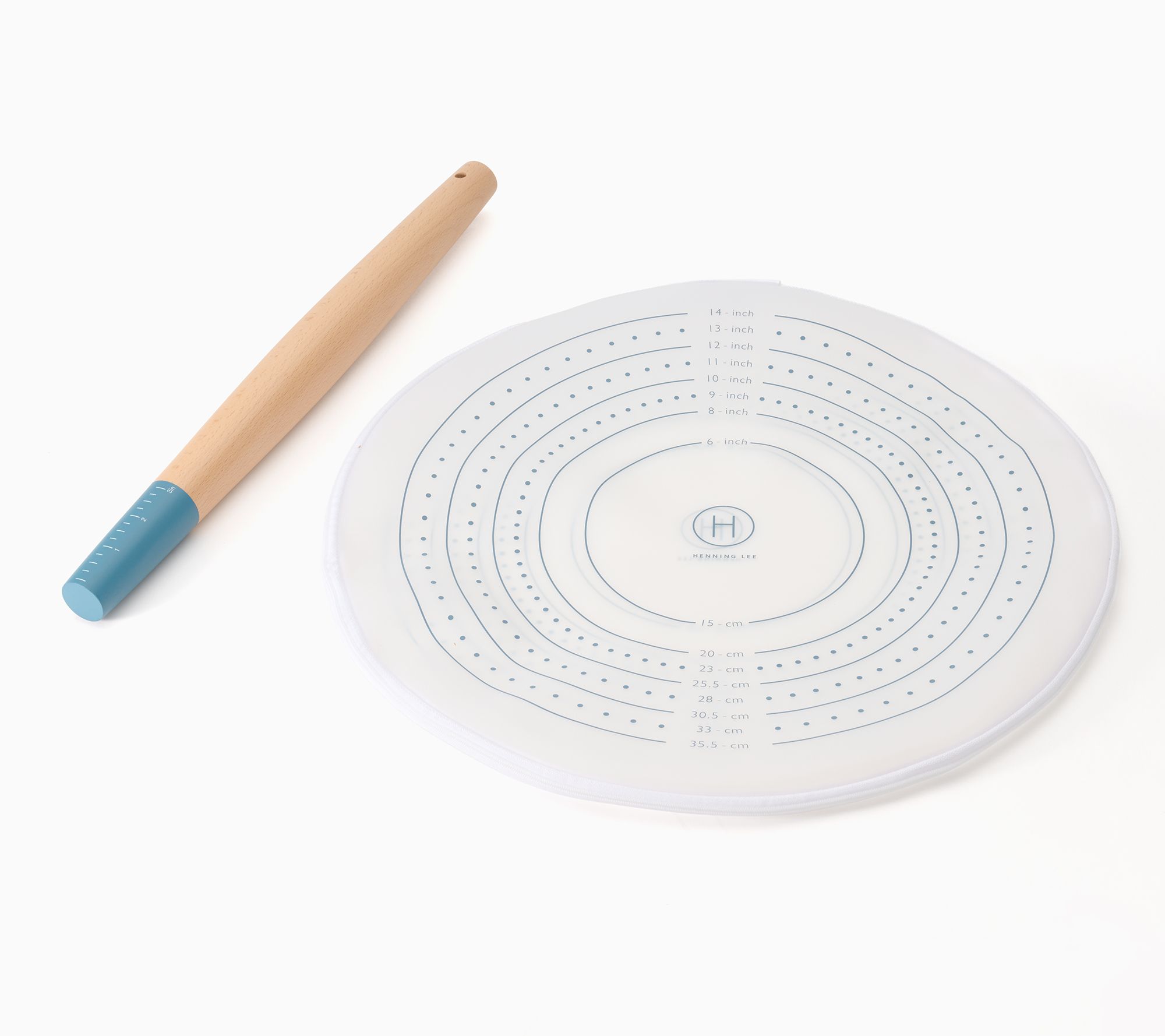 Henning Lee Silicone Dough Rolling Bag and Tapered Rolling Pin
