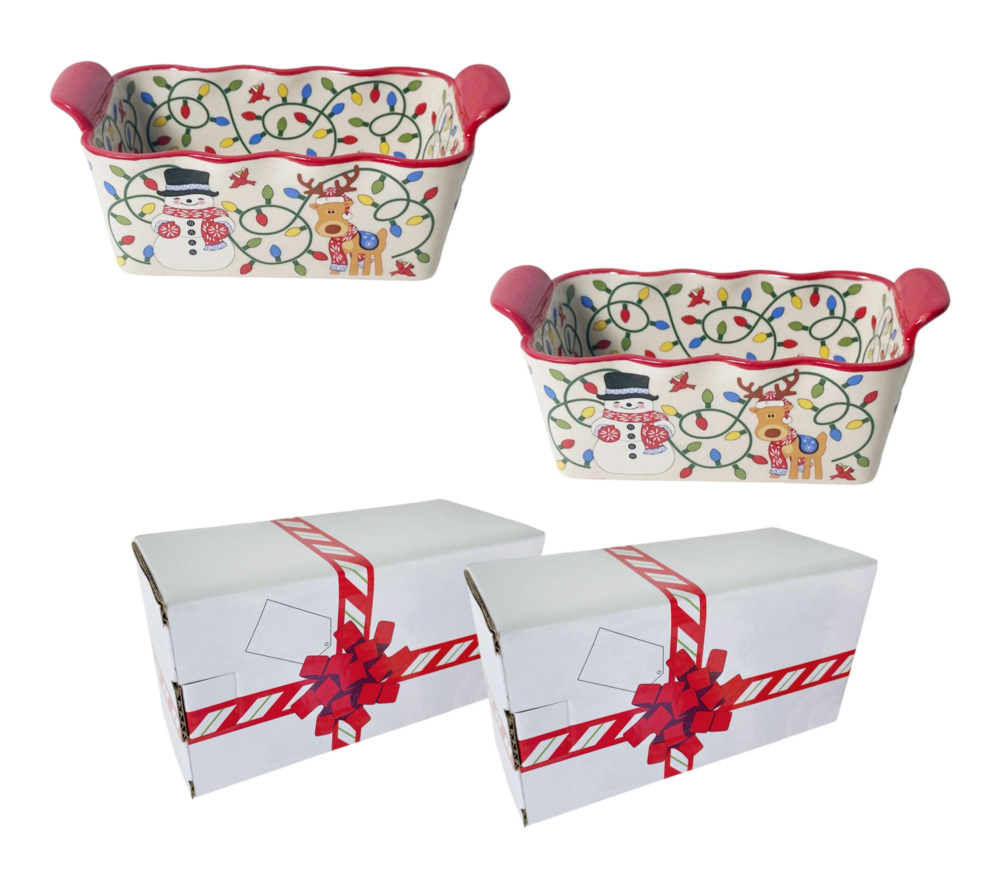 Temp-tations Set of 2 Mini Loaf Pans with Gift Boxes
