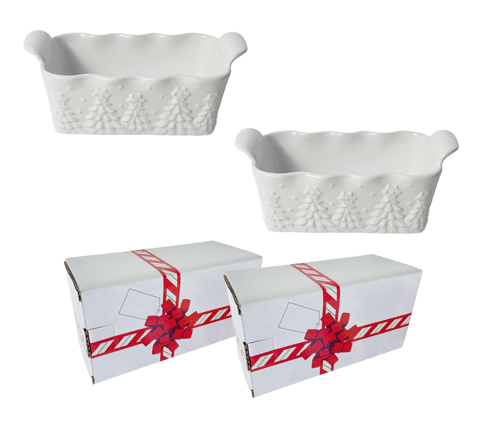 Temp-tations Set of 2 Mini Loaf Pans with Gift Boxes