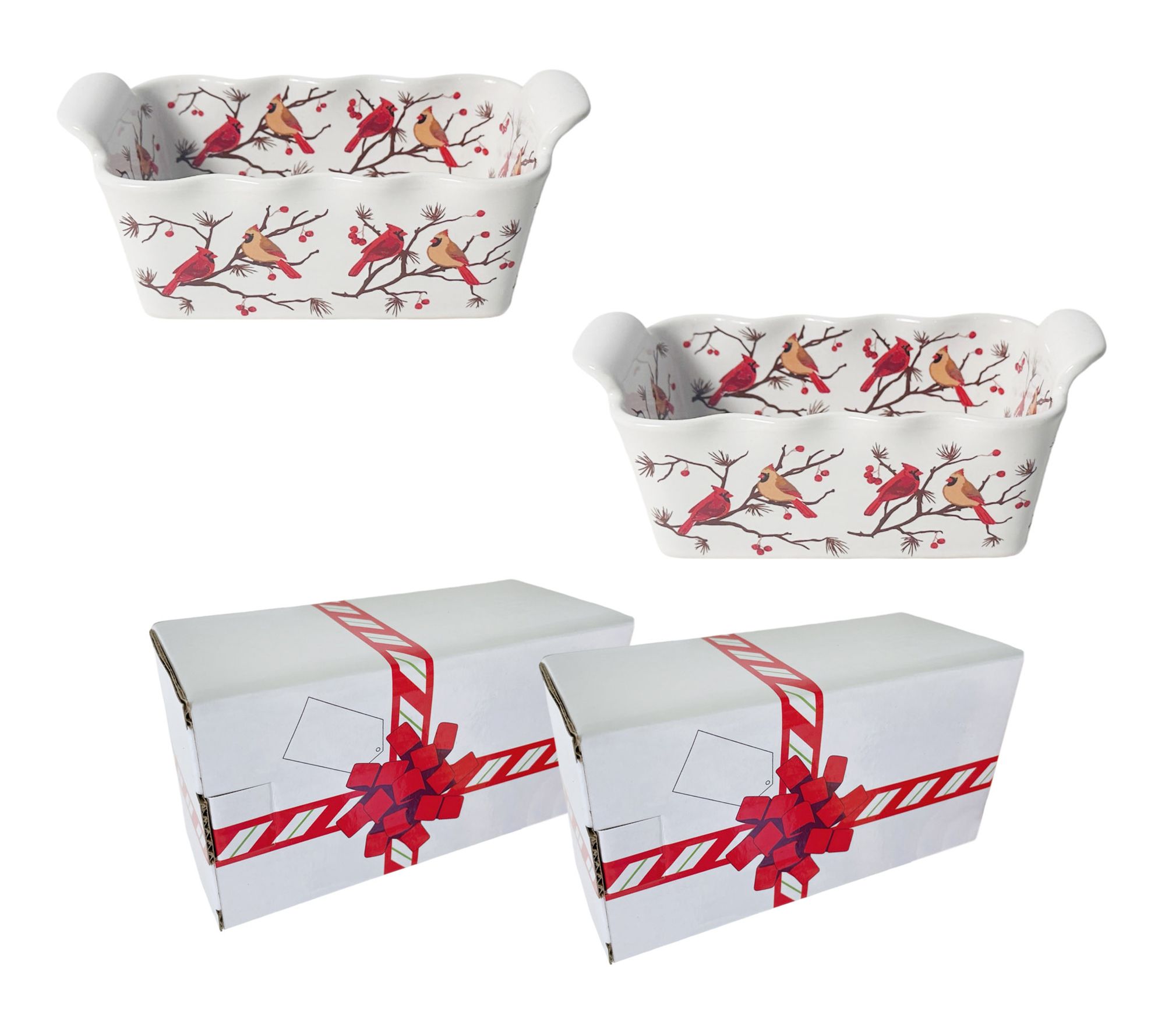 Temp-tations Set of 2 Mini Loaf Pans with Gift Boxes