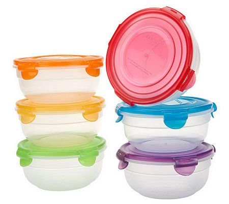 Lock & Lock 6-piece Multi-color 3-cup Bowl Storage Set - Qvc.com