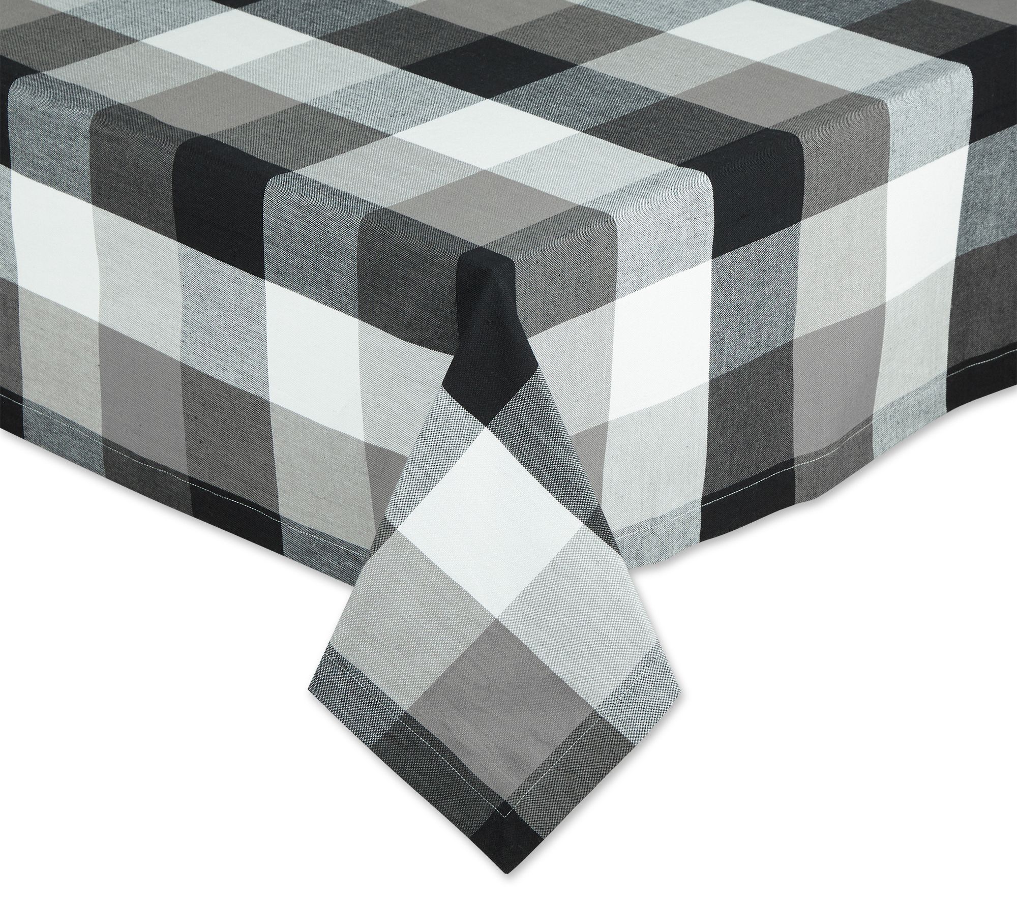 Design Imports 52x52" Tri Color Check Tableclot h