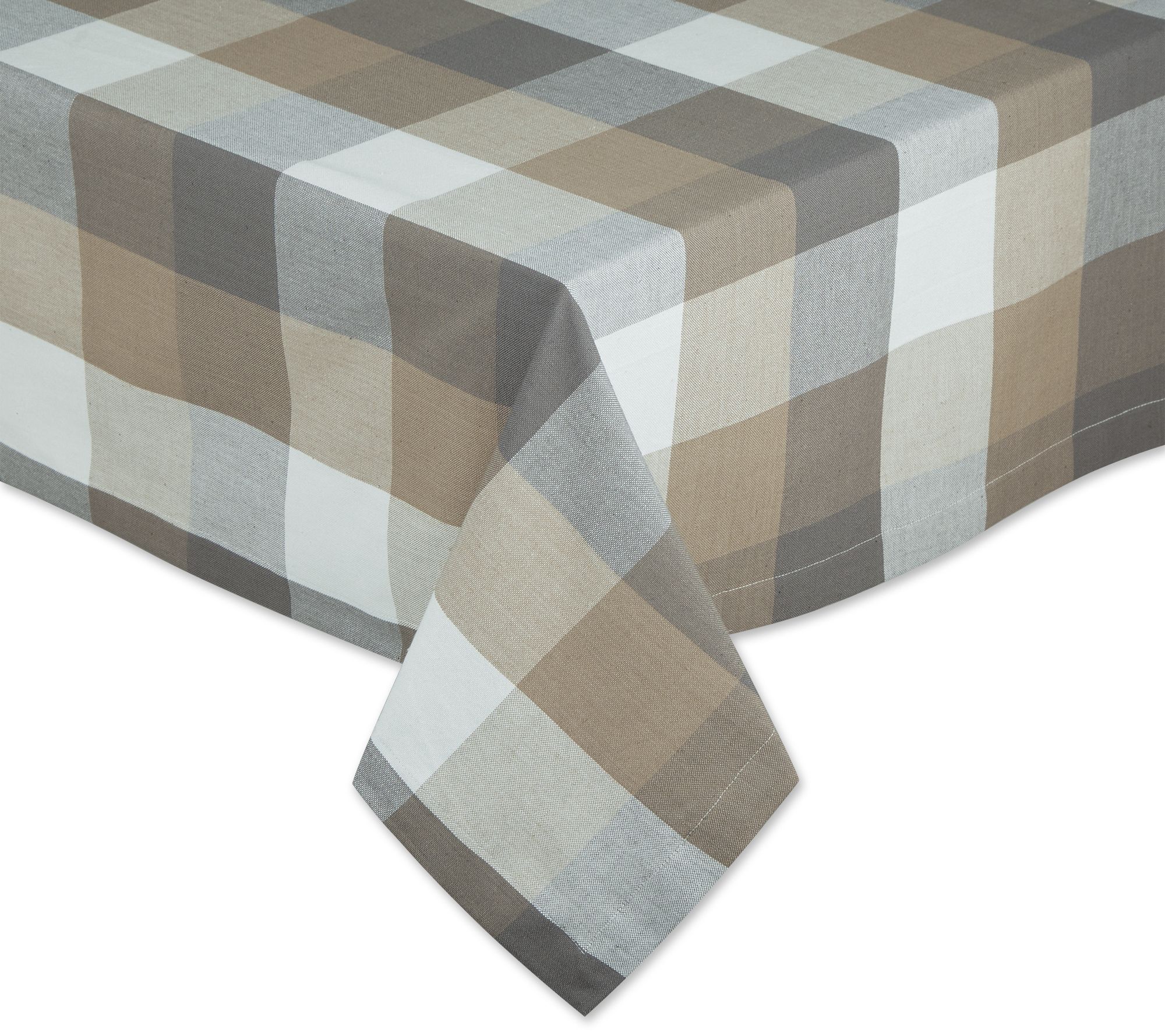 Design Imports 52x52" Tri Color Check Tableclot h
