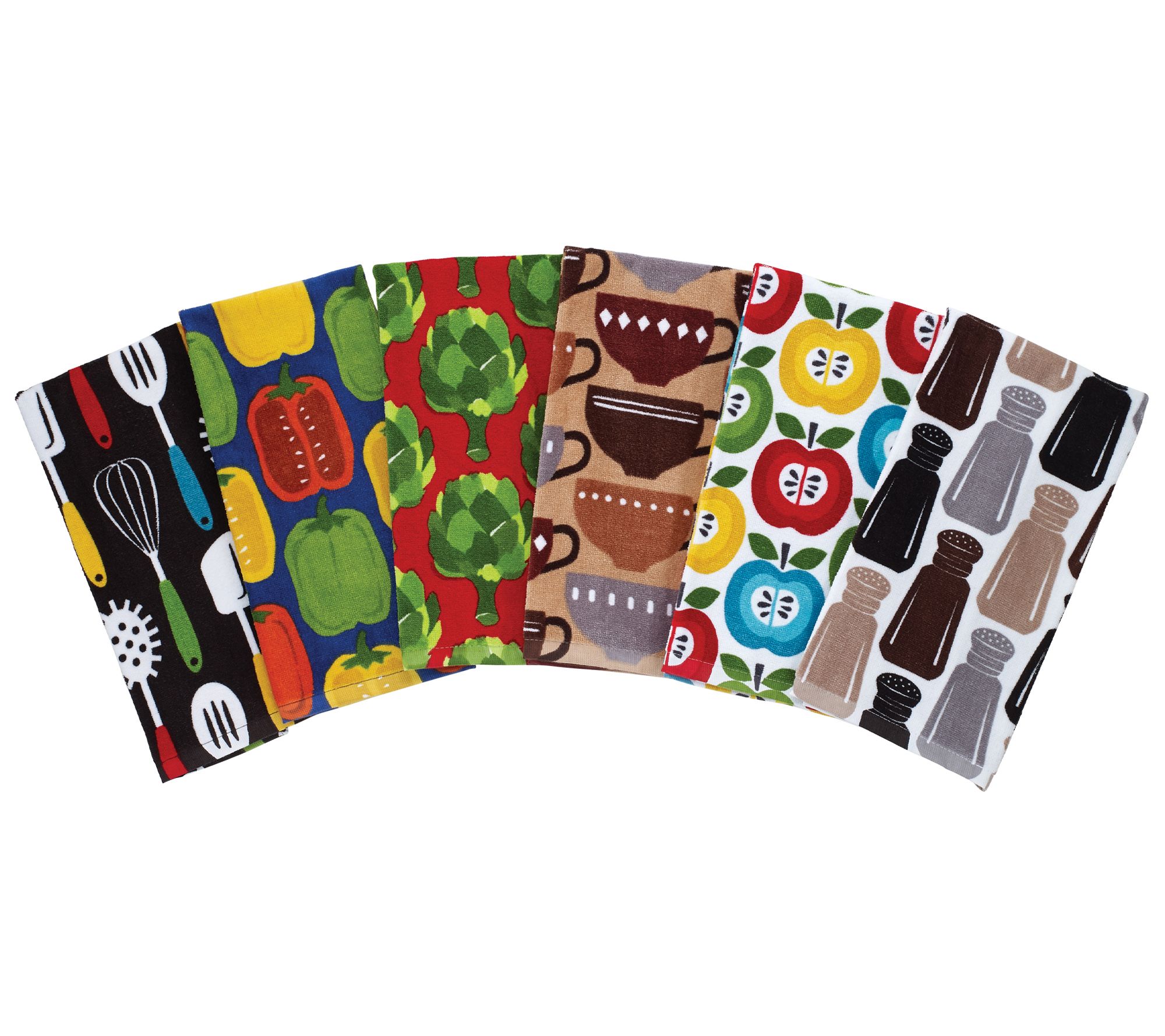 Tfal Print Fiber Reactive Kitchen Towels Setof 2