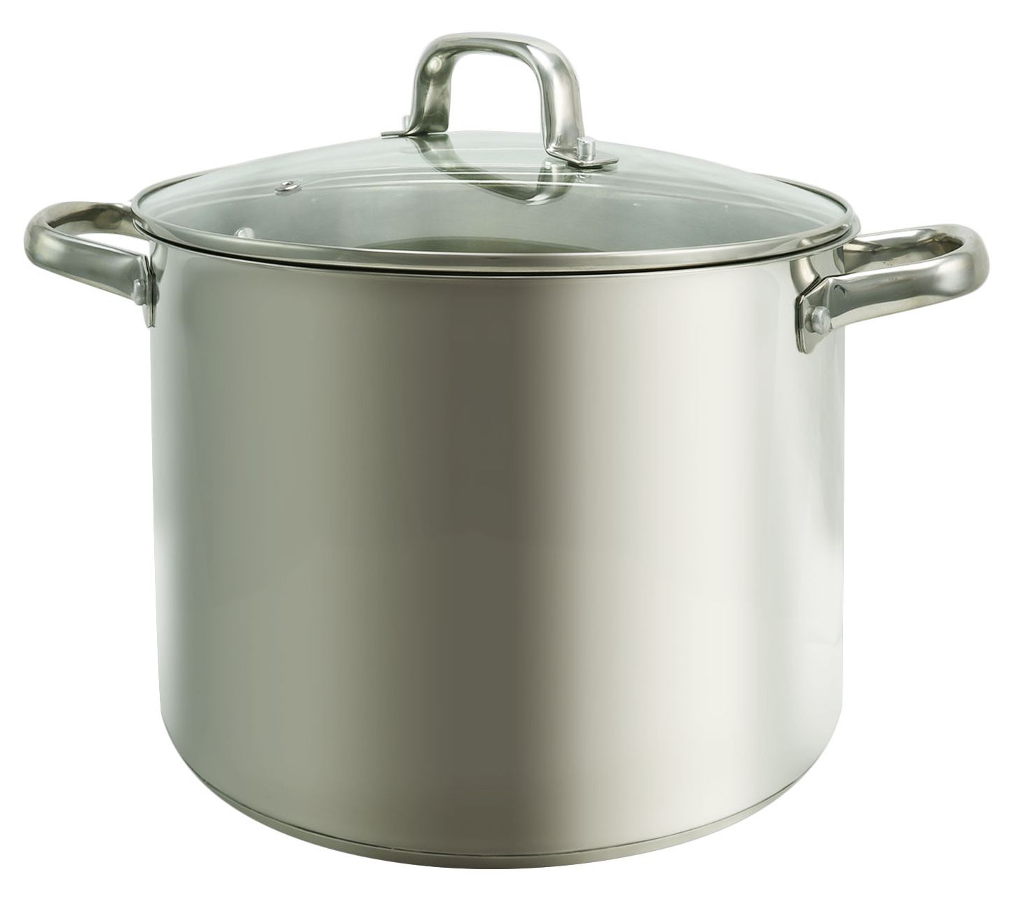 Chantal Induction 21 Steel 12-Qt. Stockpot with Glass Lid - Stainless