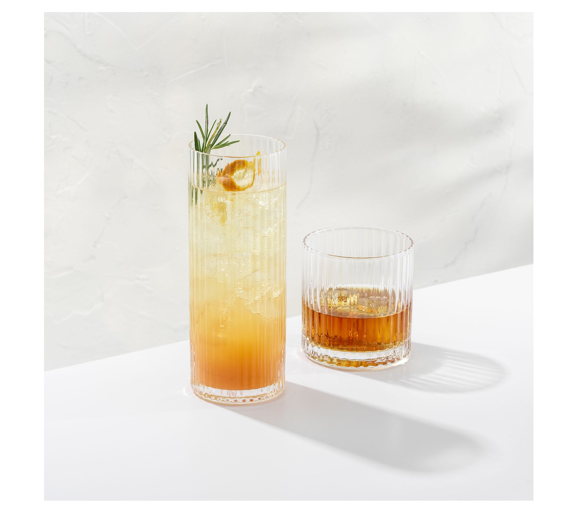 JoyJolt Gwen 18.5 oz. Clear Crystal Highball Drinking Glass (Set of 8)