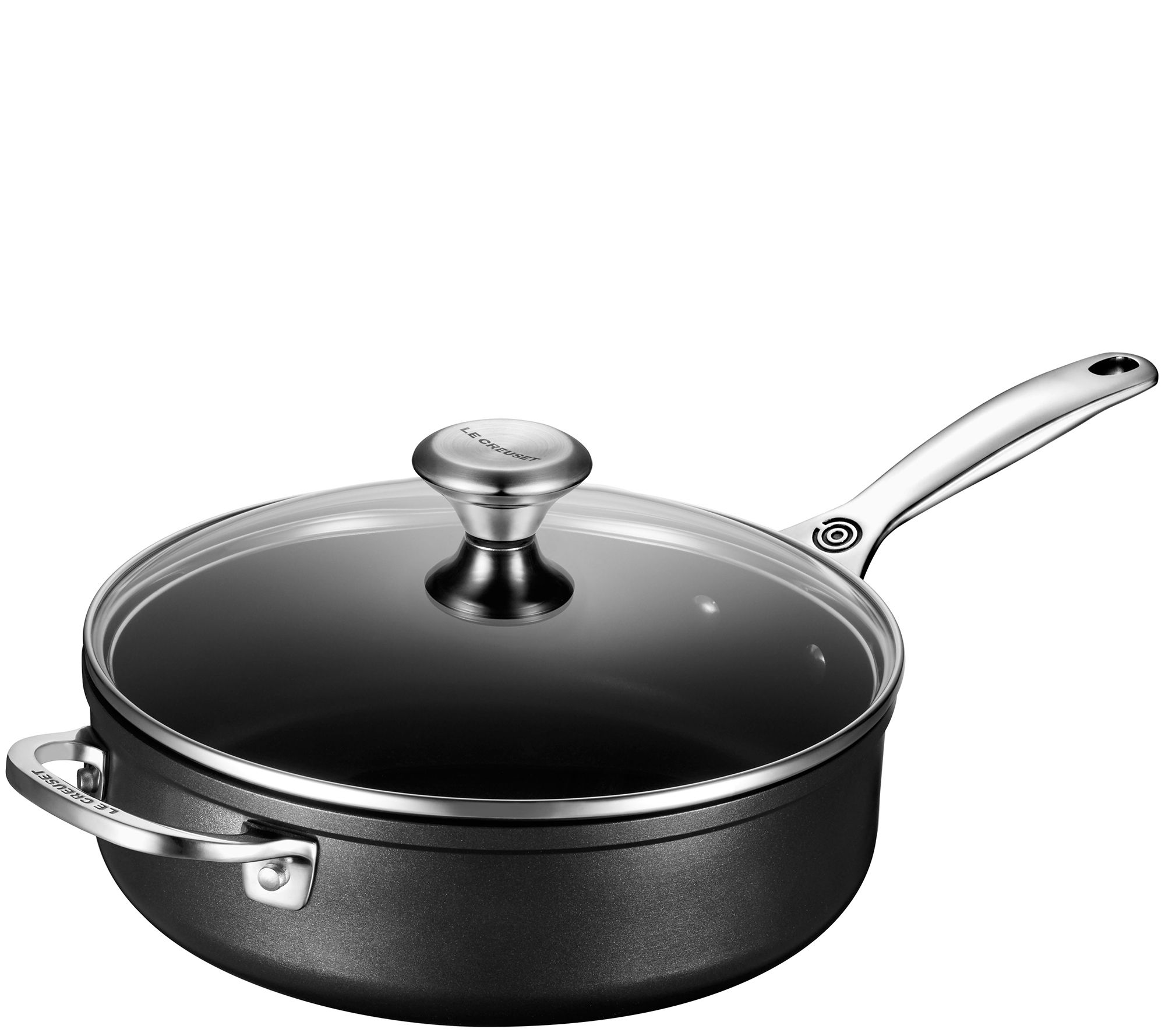 Le Creuset Nonstick 4.25-qt Saute Pan with Glass Lid - QVC.com