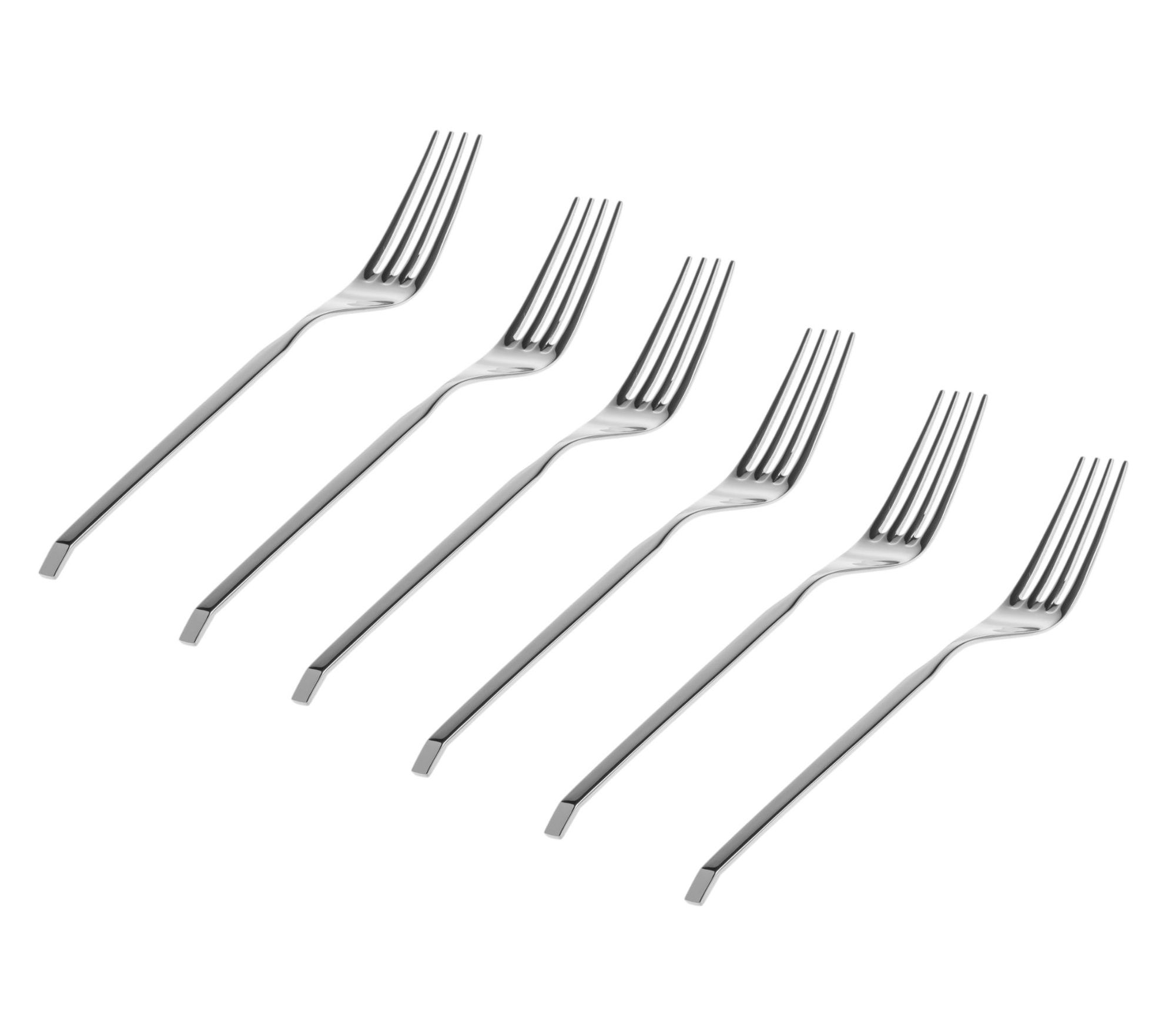 Godinger Set of 6 Ramp Mirrored 18/0 SS DinnerForks