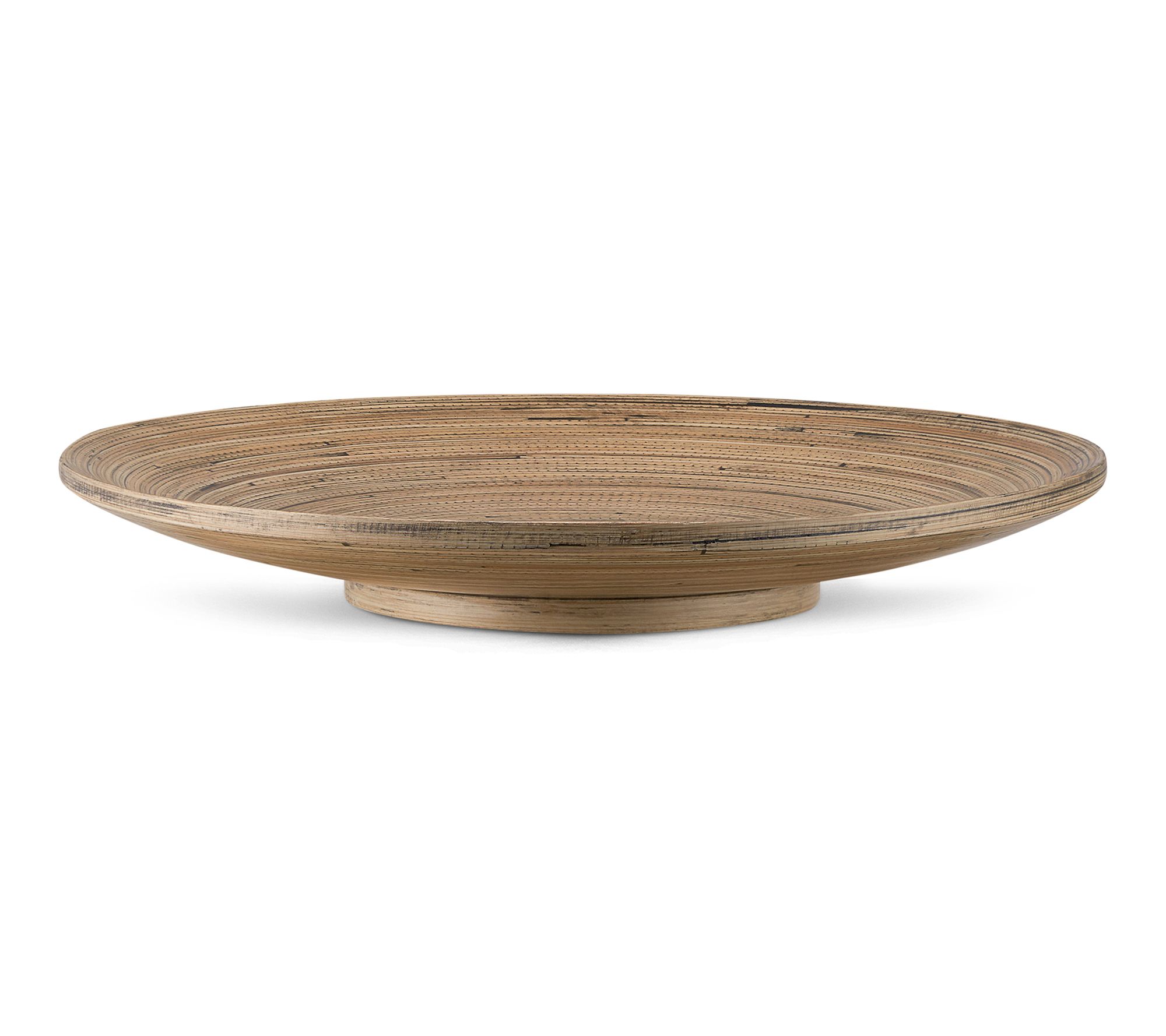 Lexa Bamboo Footed Plate, 12 Inch