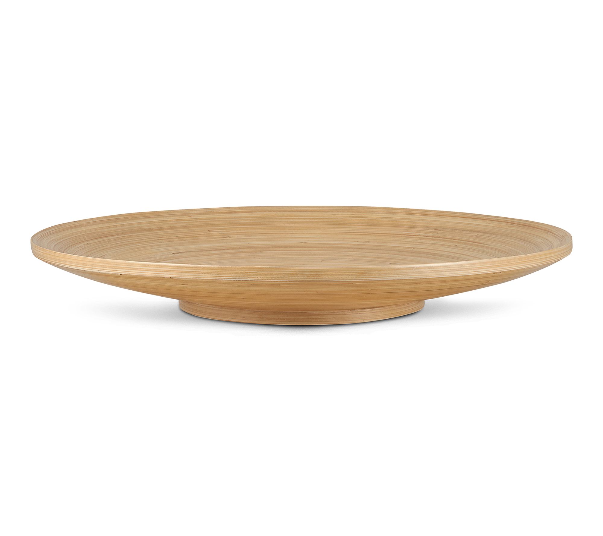 Lexa Bamboo Footed Plate, 12 Inch