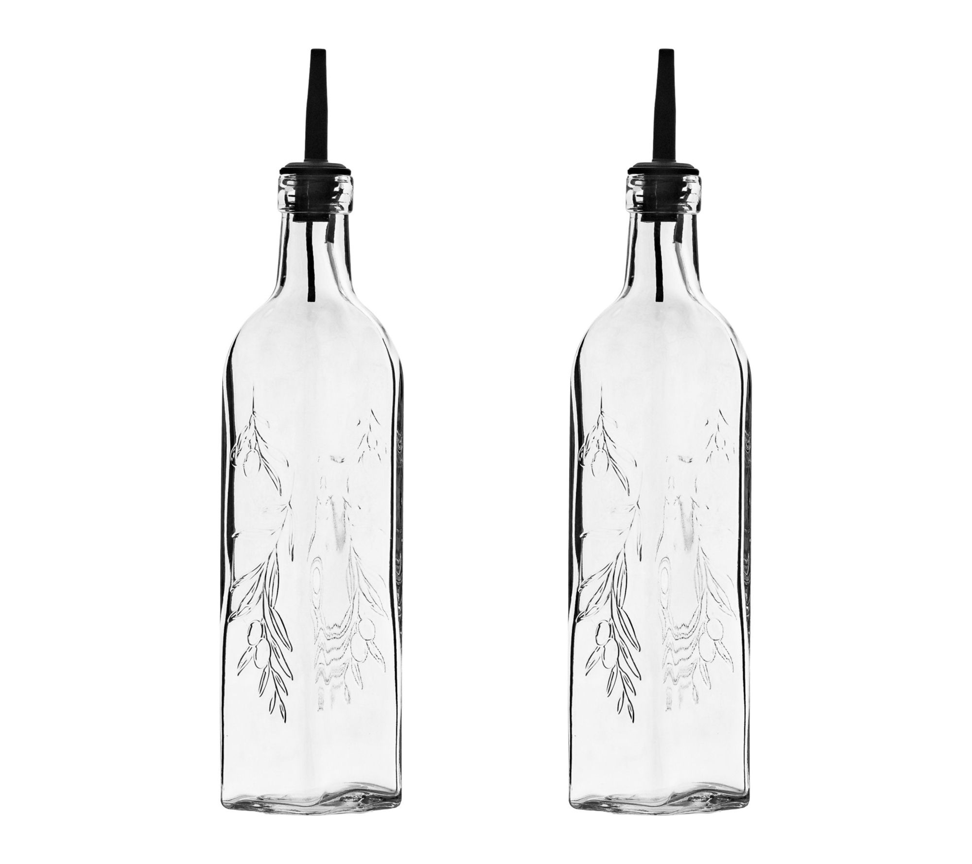10 Strawberry Street Clear Glass Oil & VinegarCruet Bottles