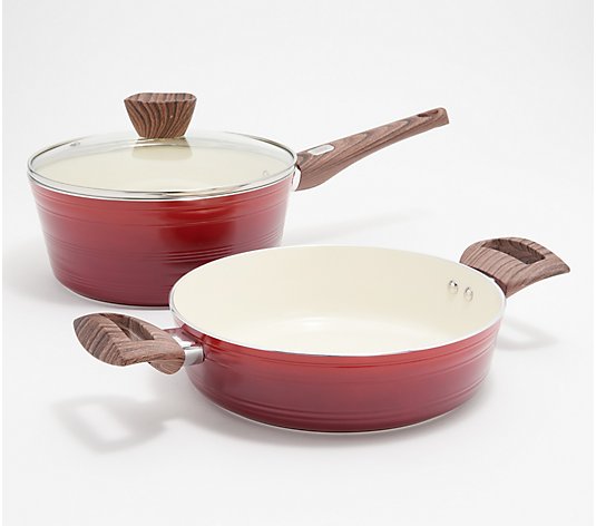 Chef Robert Irvine 3-Piece Ceramic Nonstick Cookware Set