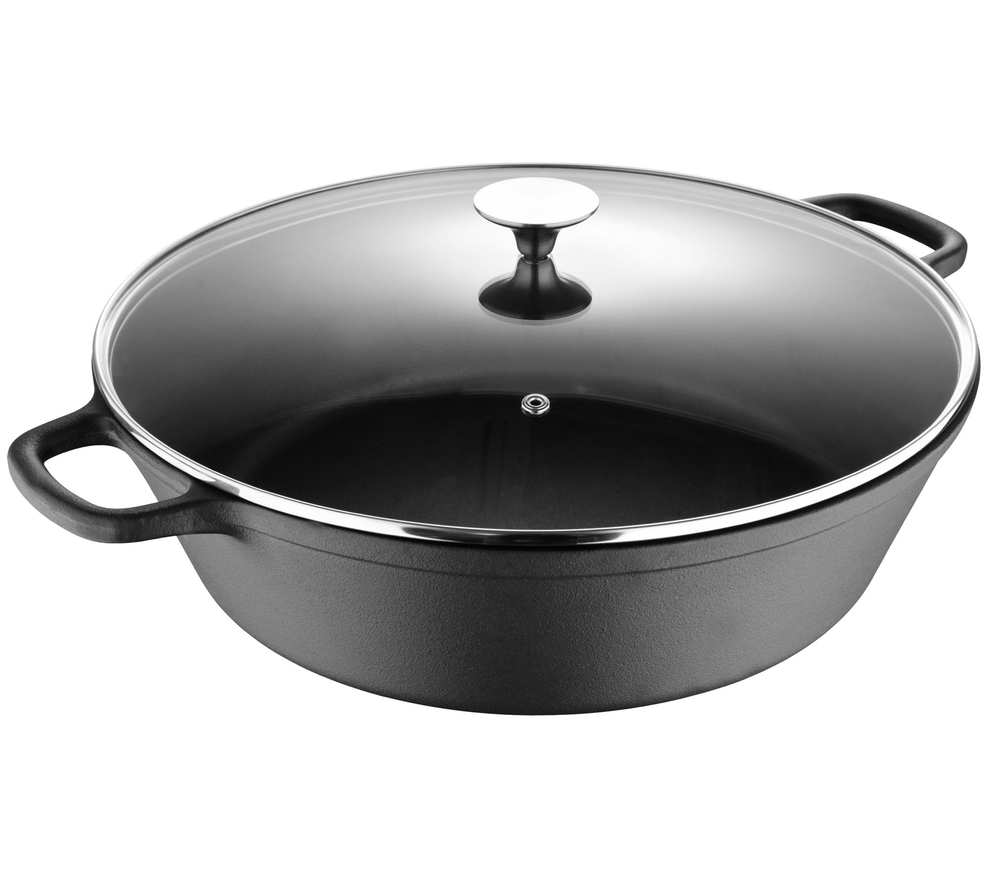 Cook's Essentials Sparkle Enamel Cast-Iron 5-qt Dutch Oven Trivet Black MCM  Pot