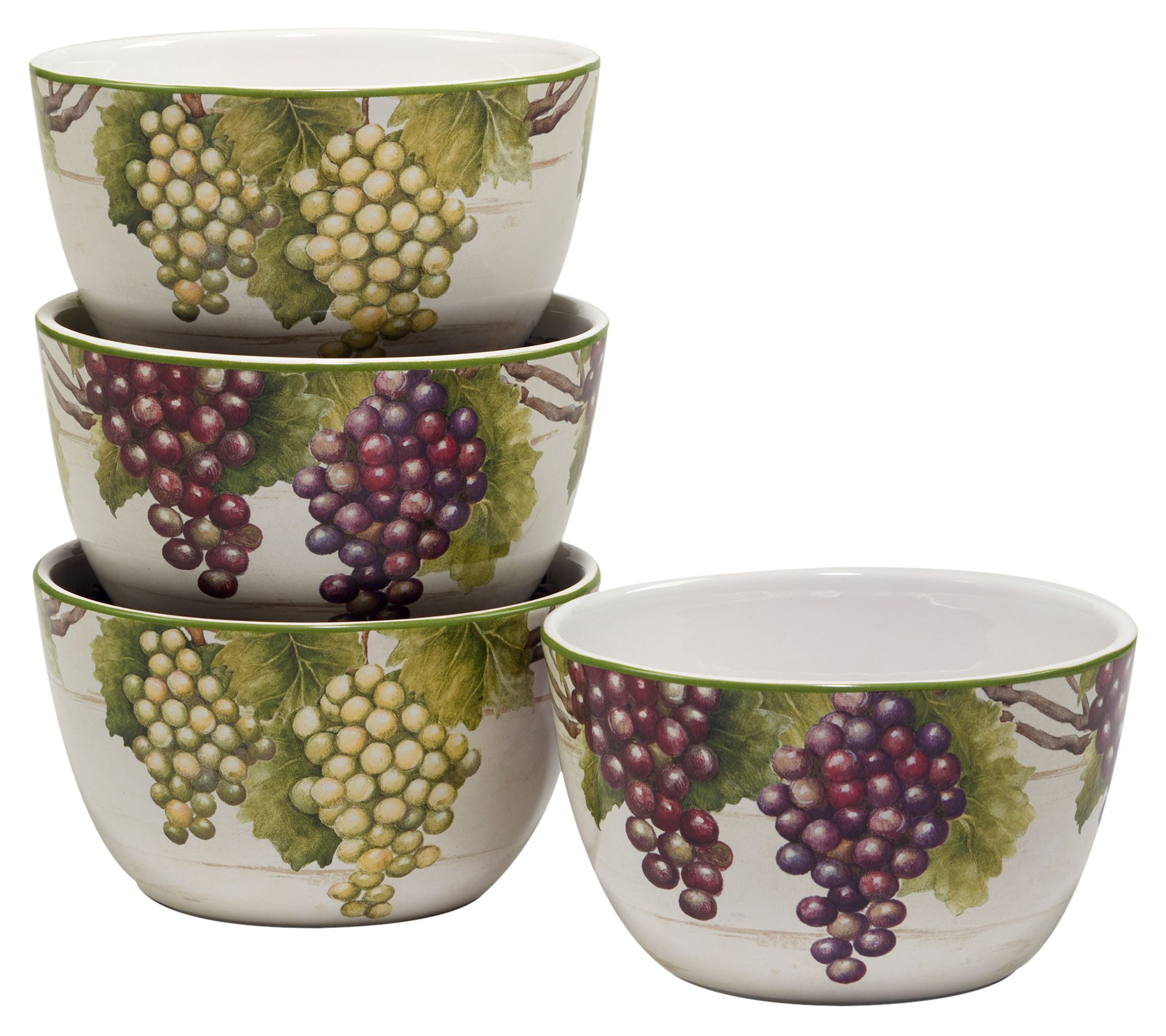 Certified International Meadow Brook Set of 4 Ice Cream Bowls