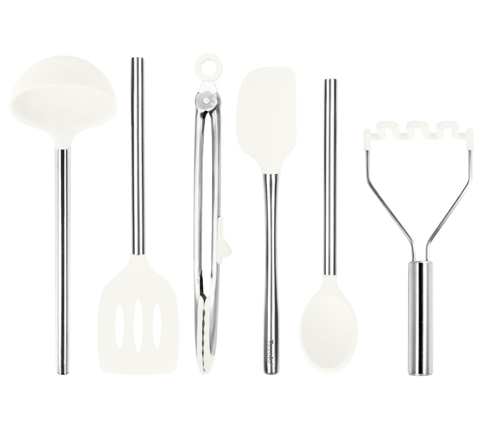 Tovolo Set of 6 Silicone Kitchen Utensils w/SSandles