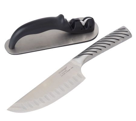 Core Kitchen Stainless Steel Knife Sharpener, Gray 