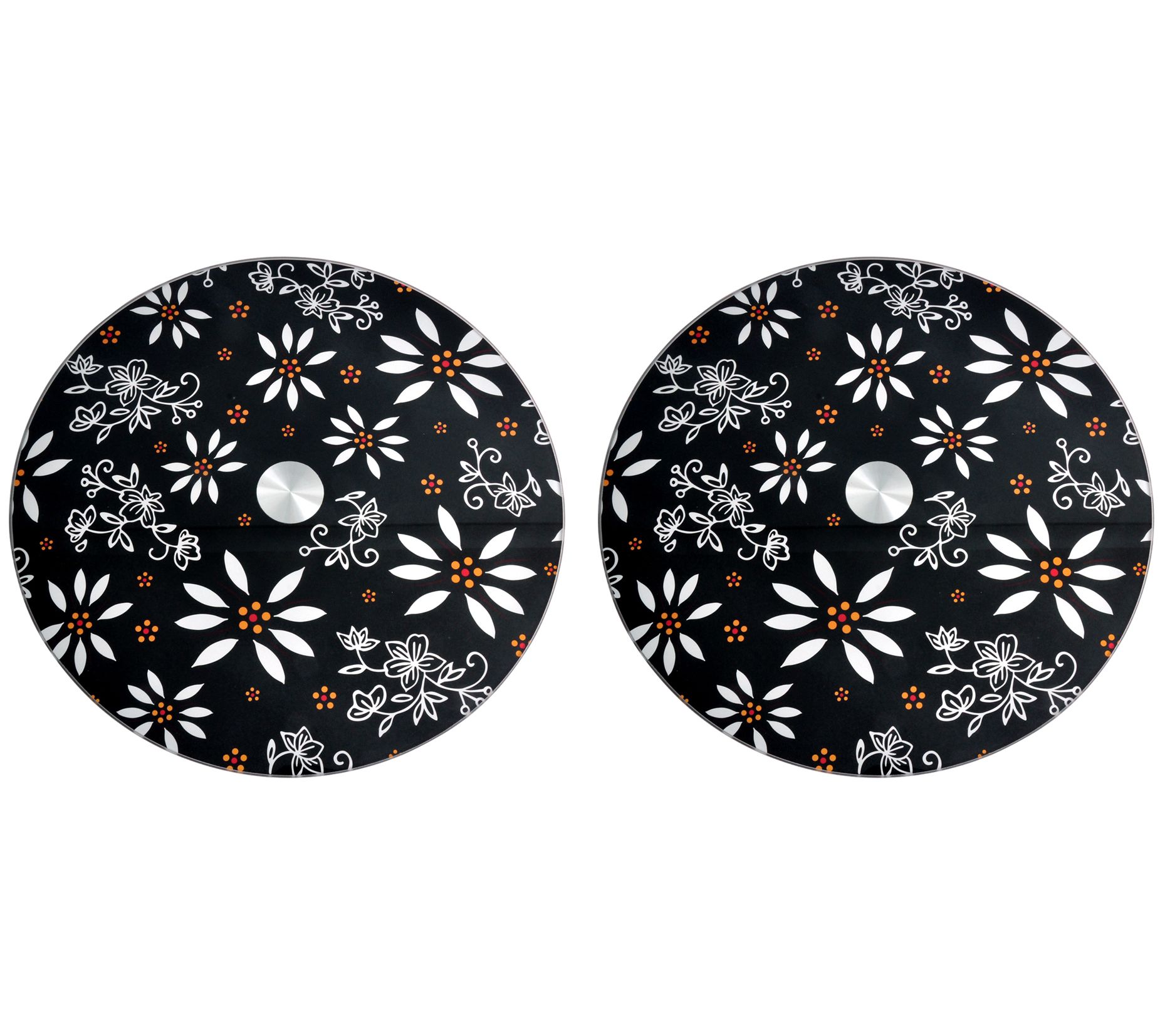 "As Is" Temptations Set of (2) 12" Tempered Glass Lazy Susans